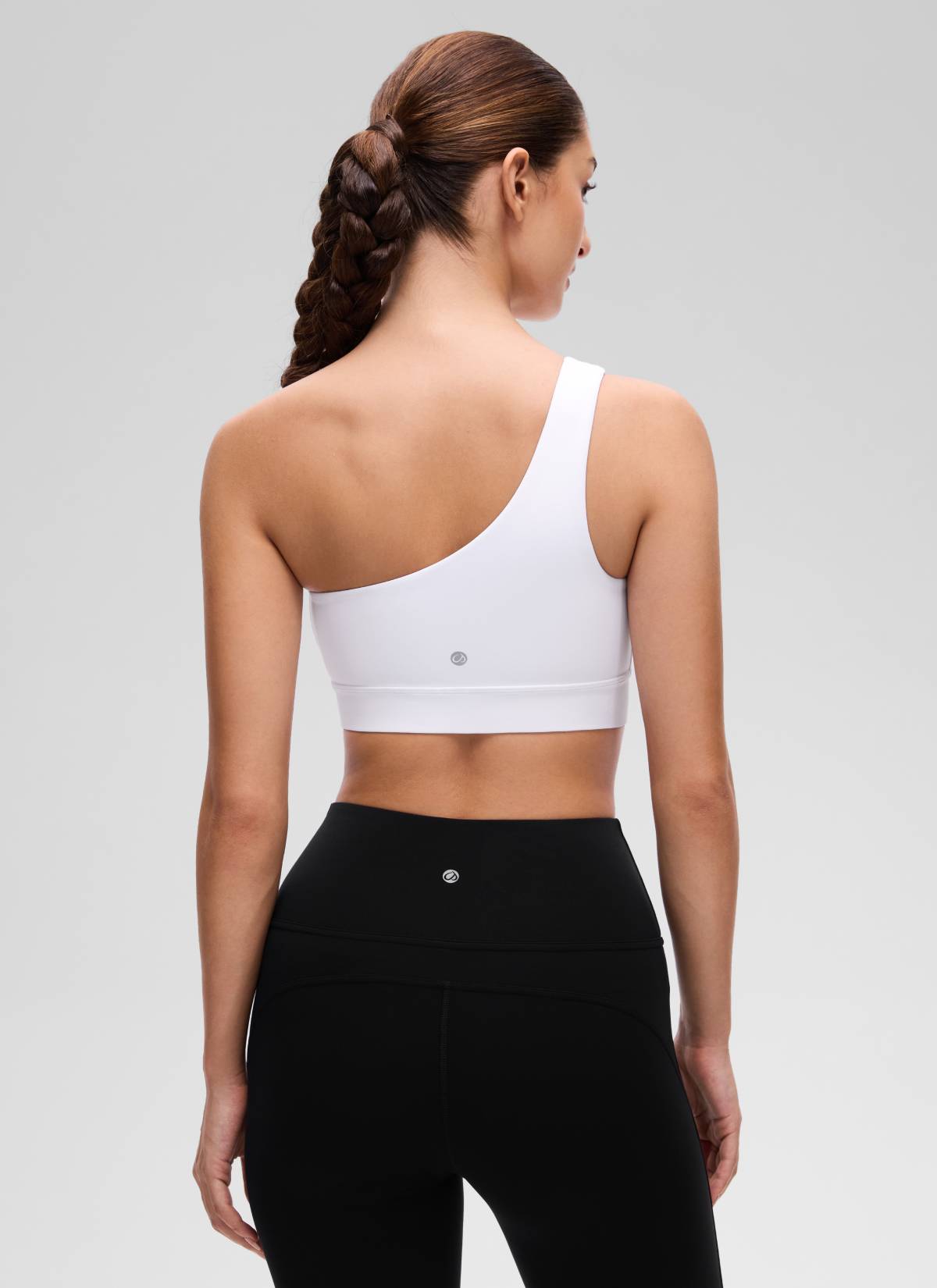 CRZ YOGA Butterluxe Sujetador Deportivo de un Hombro blanco