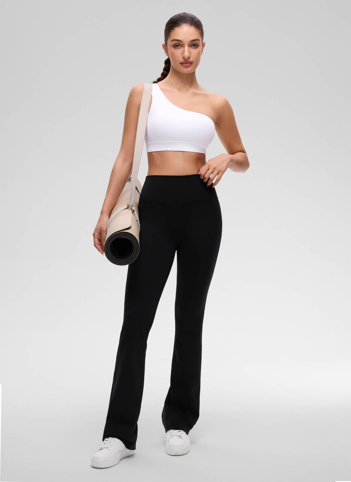CRZ YOGA Butterluxe Sujetador Deportivo de un Hombro blanco