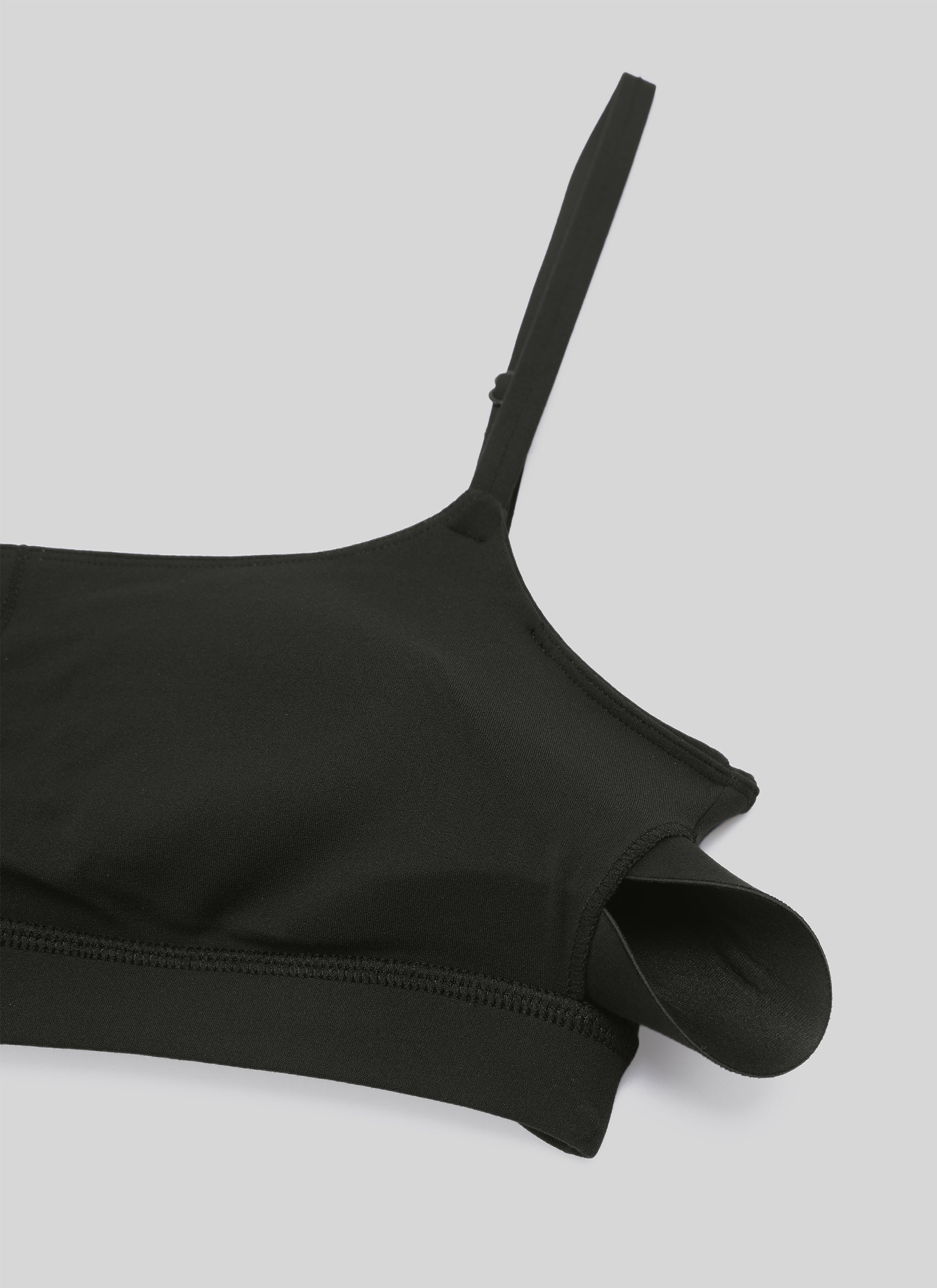 CRZ YOGA Butterluxe Sujetador con Tirantes Spaguetti Ajustables Negro