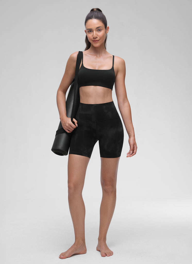 CRZ YOGA Butterluxe Sujetador con Tirantes Spaguetti Ajustables Negro