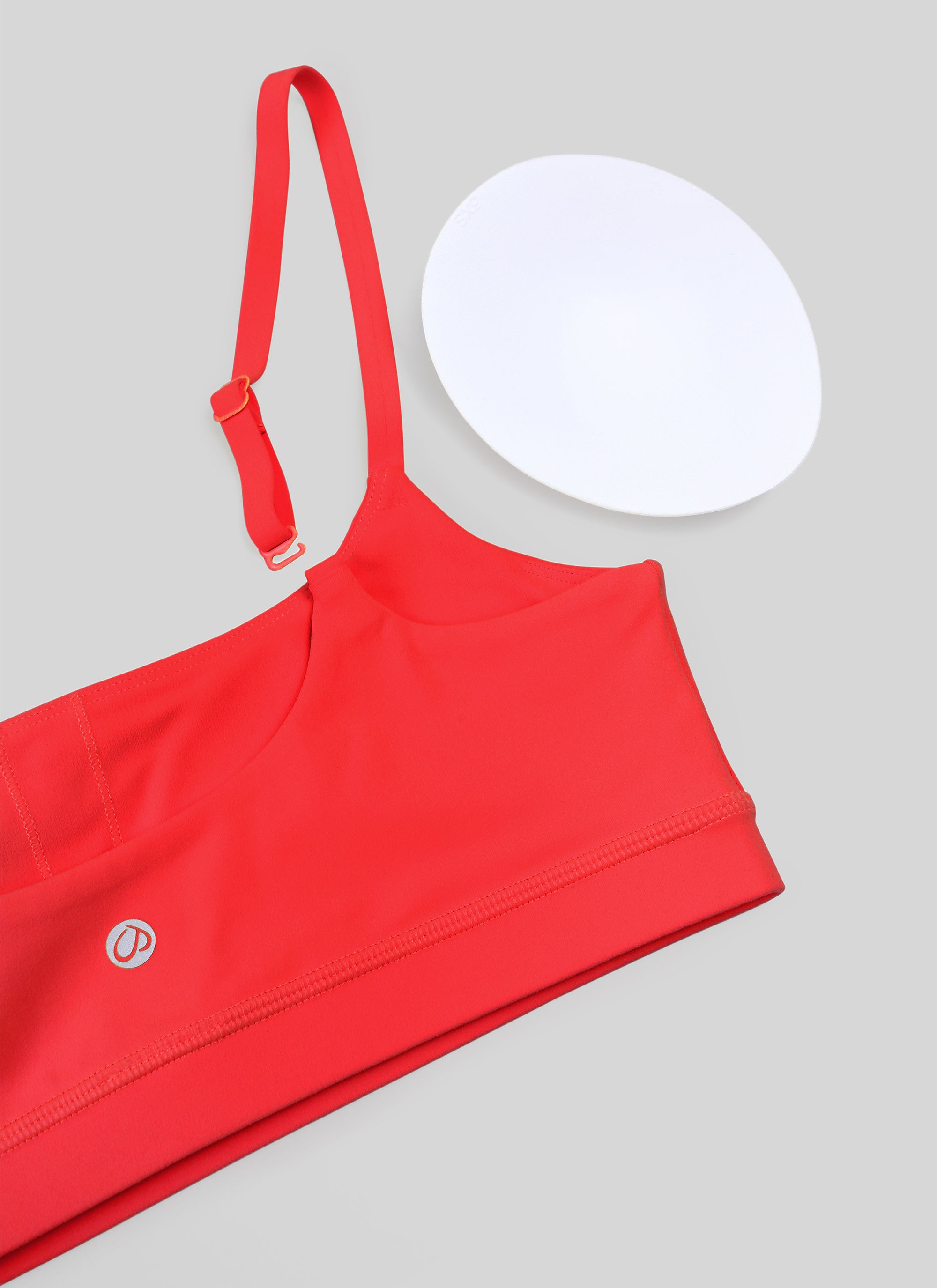 CRZ YOGA Butterluxe Sujetador con Tirantes Spaguetti Ajustables Rojo Profundo