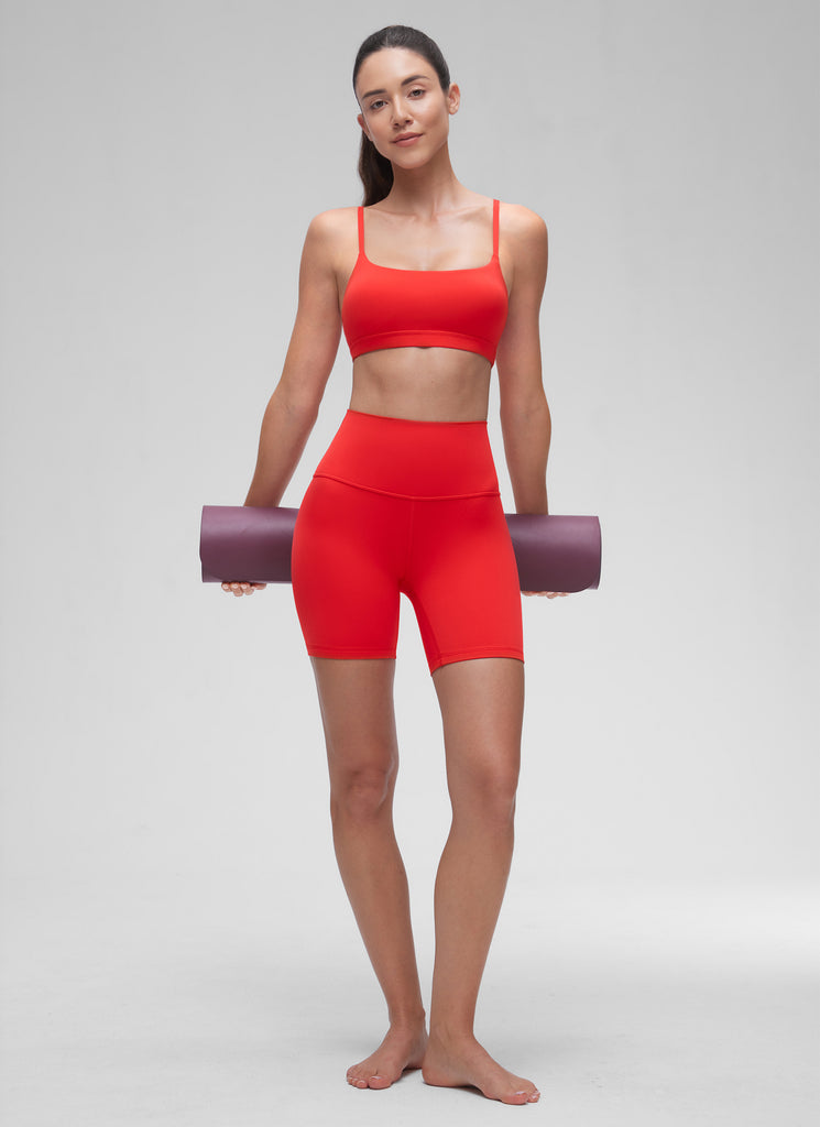 CRZ YOGA Butterluxe Sujetador con Tirantes Spaguetti Ajustables blanco