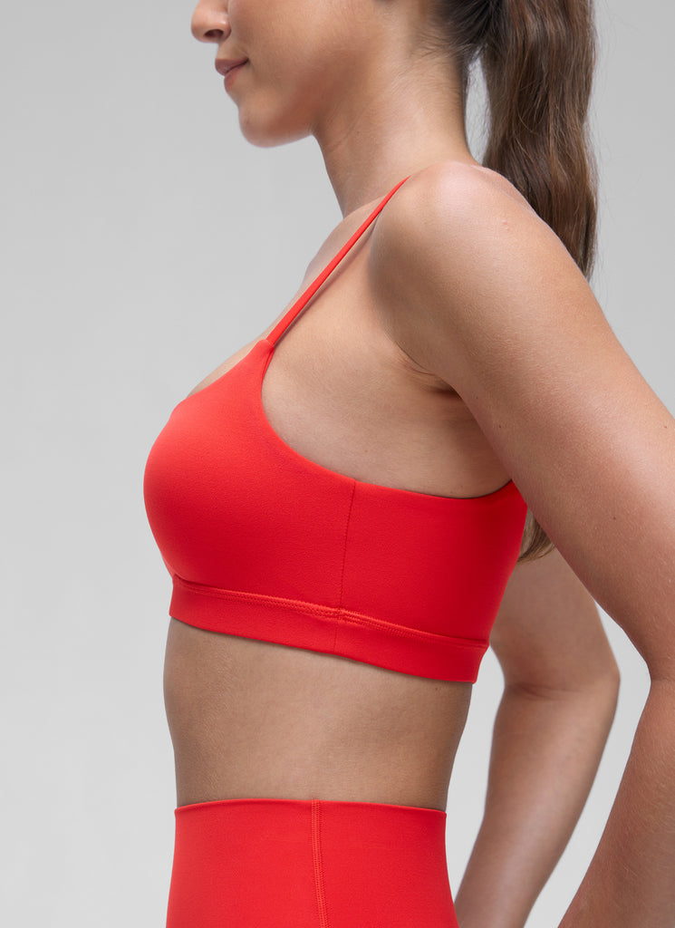 CRZ YOGA Butterluxe Sujetador con Tirantes Spaguetti Ajustables blanco