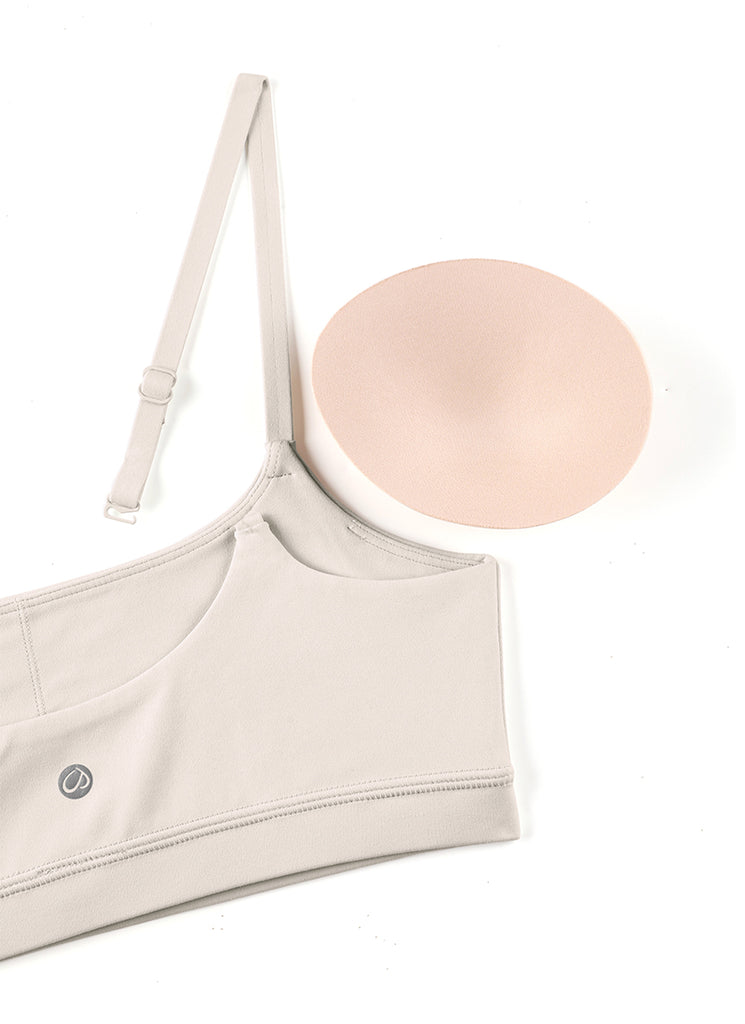 CRZ YOGA Butterluxe Sujetador con Tirantes Spaguetti Ajustables Bronceado Mojave