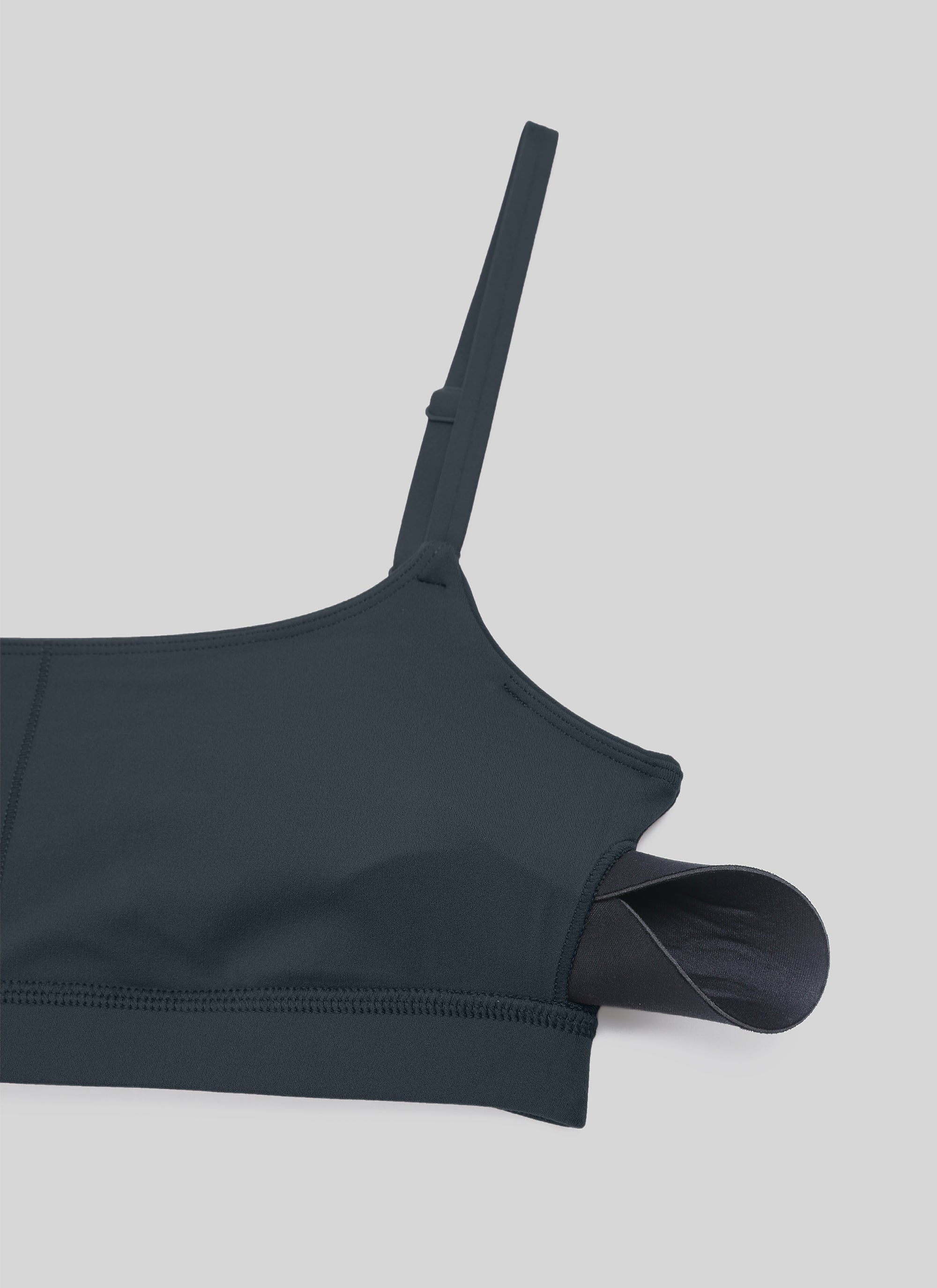 CRZ YOGA Butterluxe Sujetador con Tirantes Spaguetti Ajustables True Navy