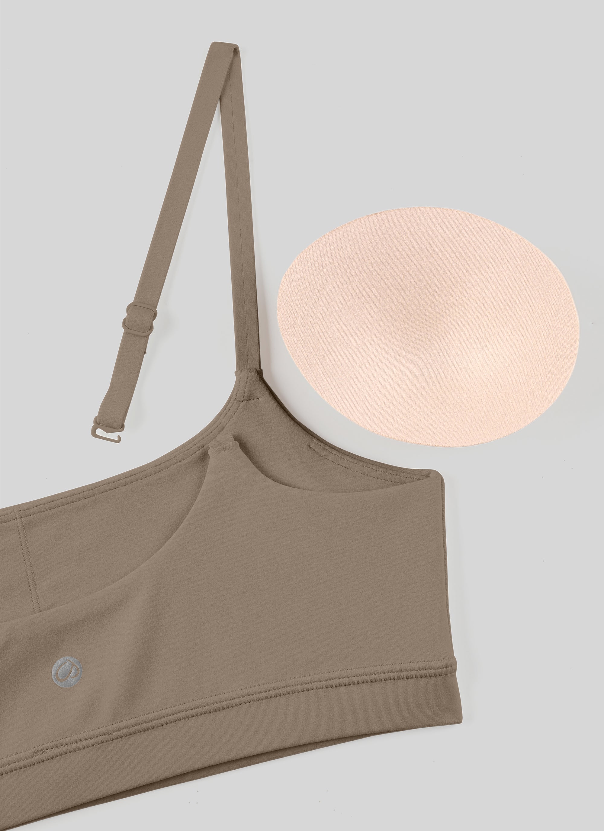 CRZ YOGA Butterluxe Sujetador con Tirantes Spaguetti Ajustables Nomad Gris