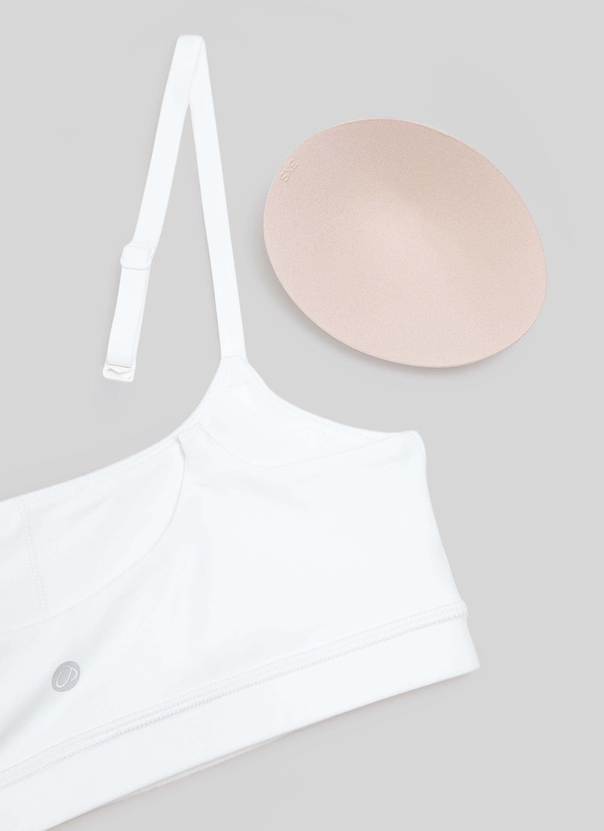 CRZ YOGA Butterluxe Sujetador con Tirantes Spaguetti Ajustables blanco