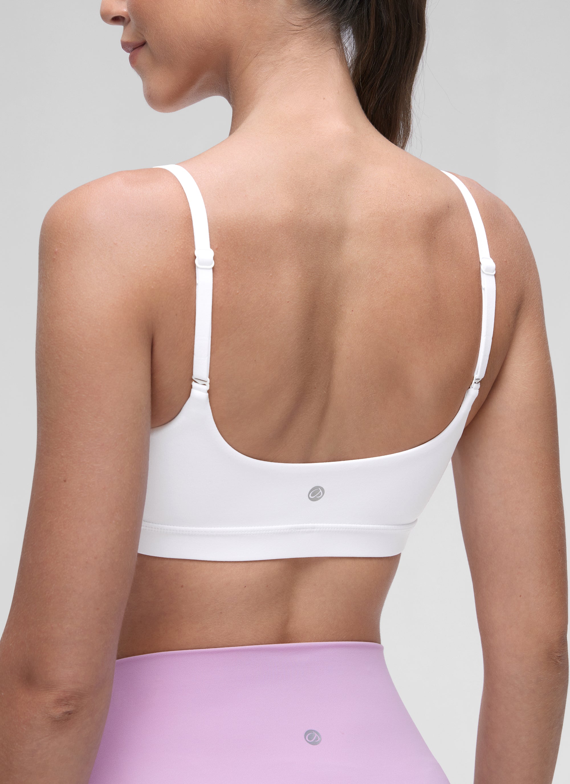CRZ YOGA Butterluxe Sujetador con Tirantes Spaguetti Ajustables blanco