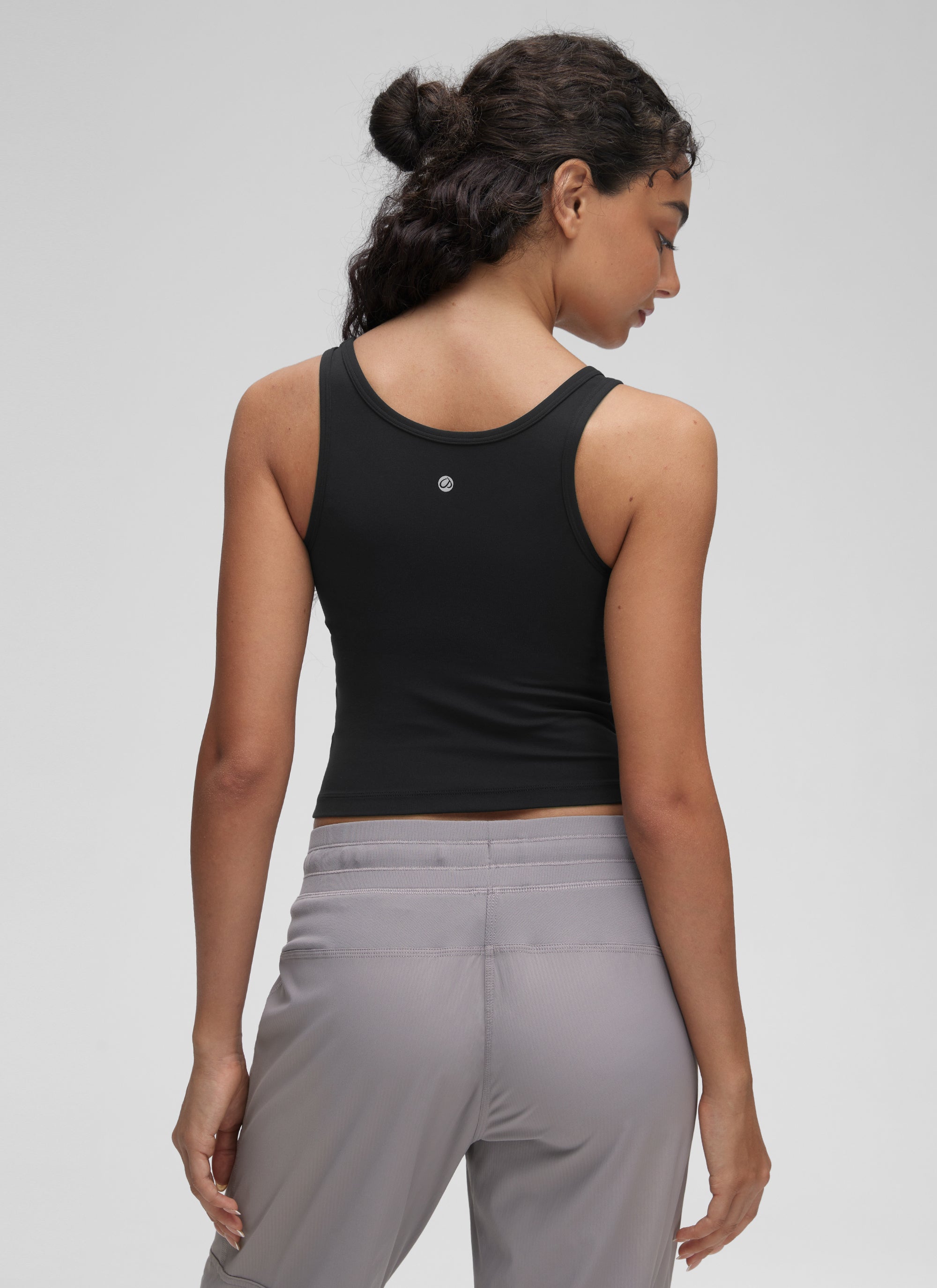 CRZ YOGA Butterluxe Tank de Corte Ajustado con Racerback para Mujer Negro