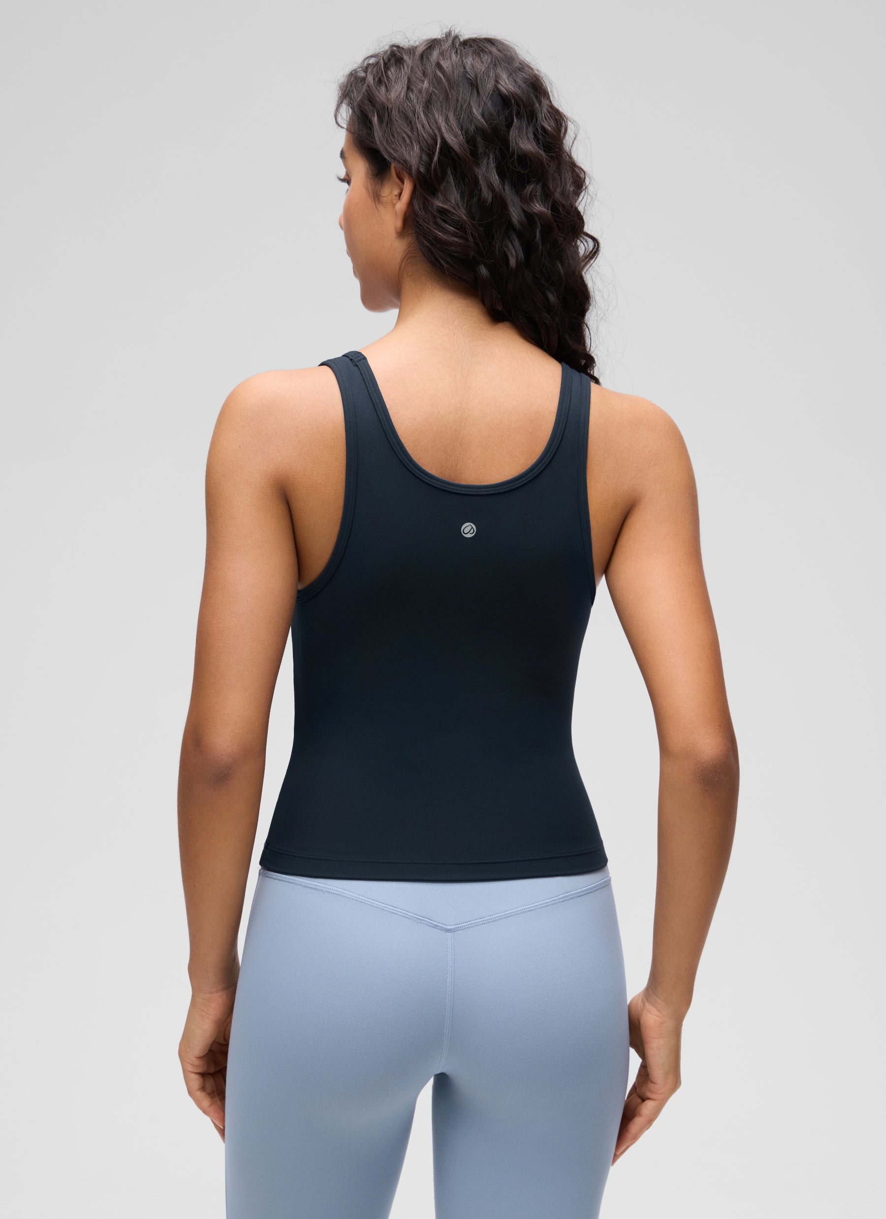 CRZ YOGA Butterluxe Tank de Corte Ajustado con Racerback para Mujer True Navy