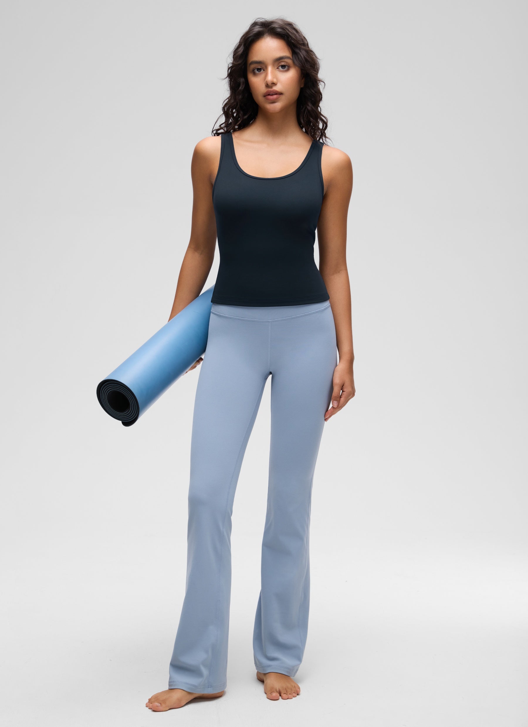 CRZ YOGA Butterluxe Tank de Corte Ajustado con Racerback para Mujer True Navy