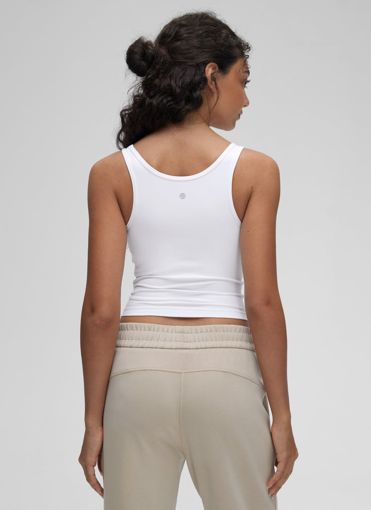 CRZ YOGA Butterluxe Tank de Corte Ajustado con Racerback para Mujer blanco