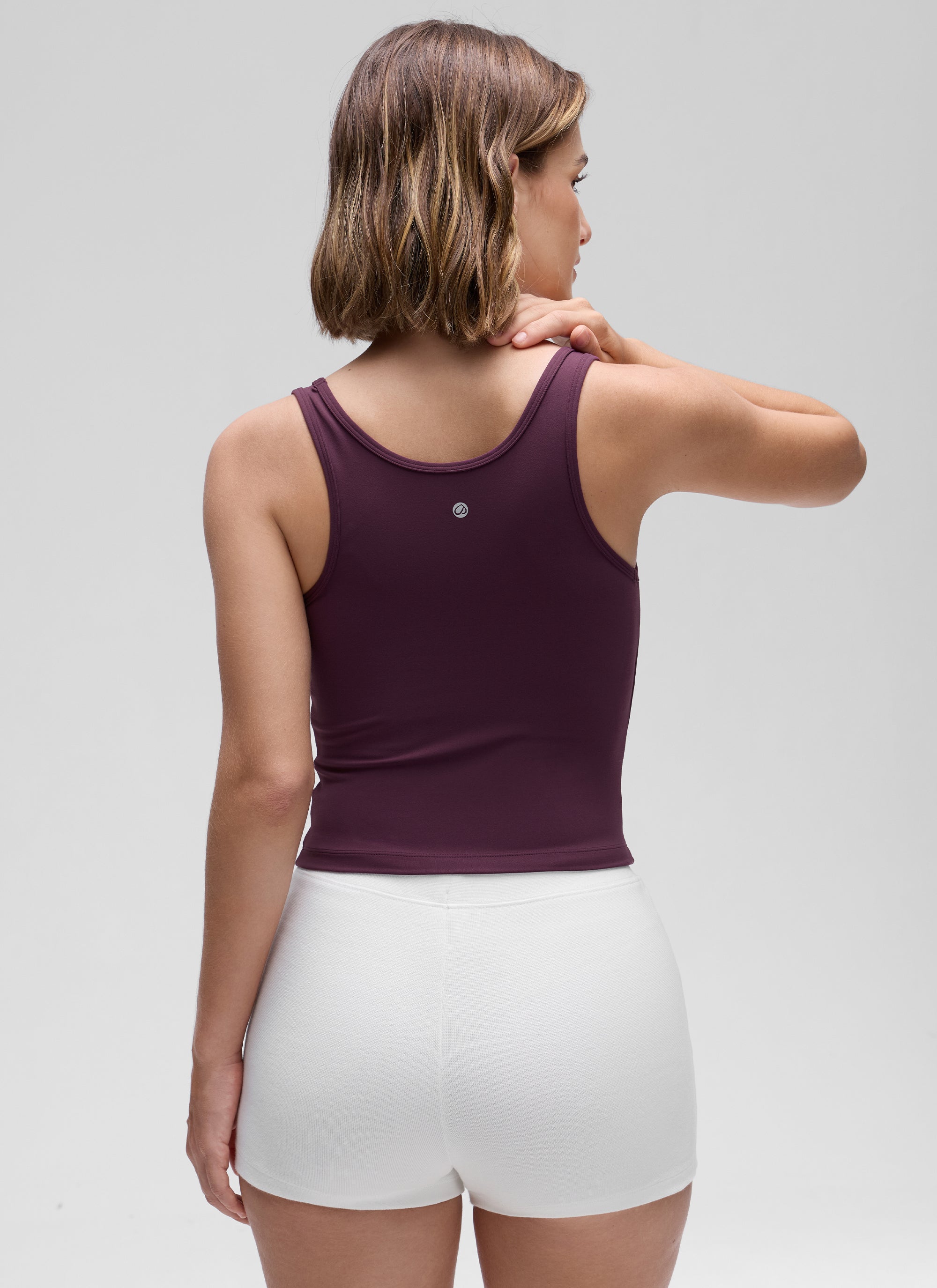 CRZ YOGA Butterluxe Tank de Corte Ajustado con Racerback para Mujer Deep Purple