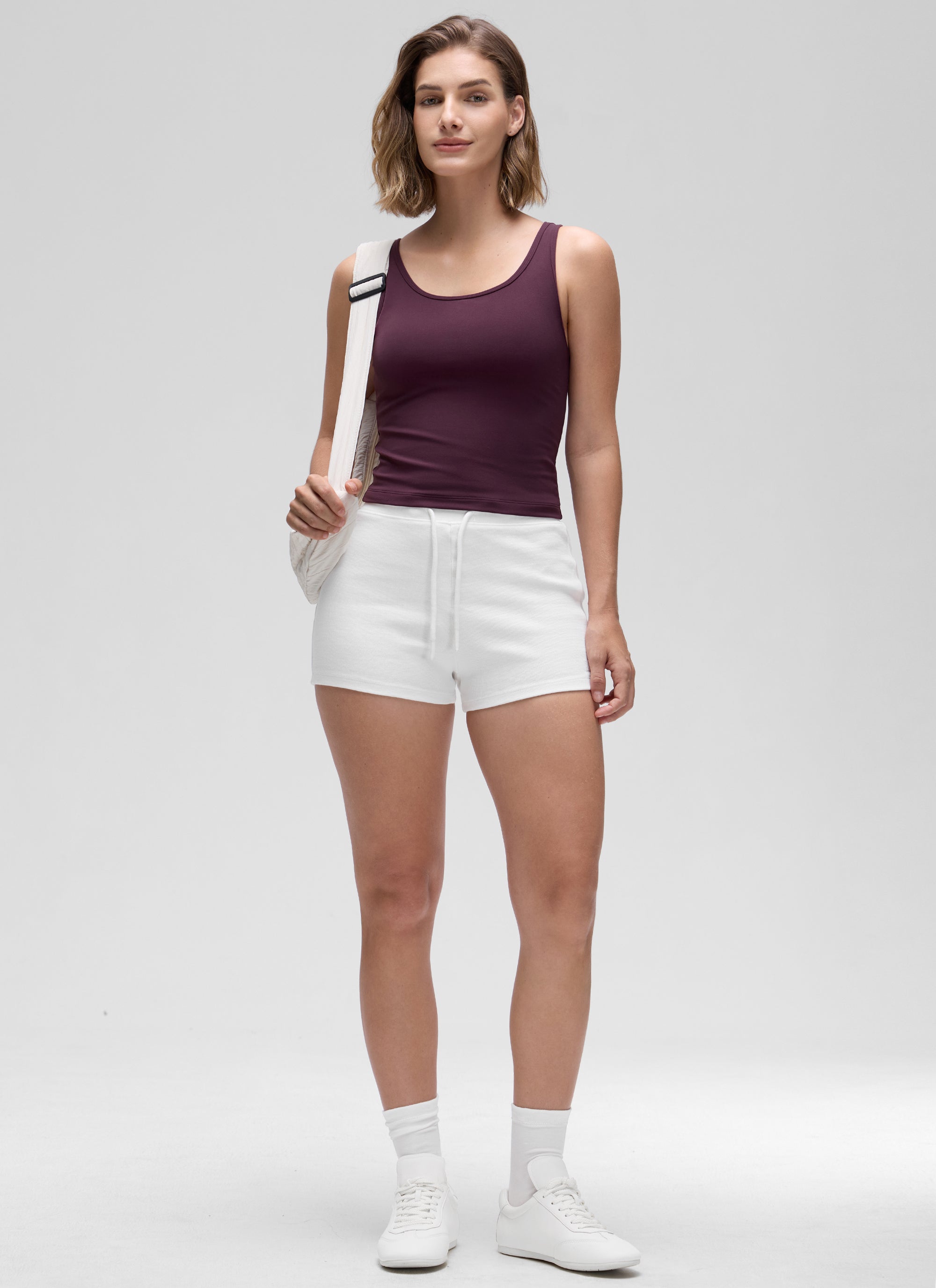 CRZ YOGA Butterluxe Tank de Corte Ajustado con Racerback para Mujer Deep Purple