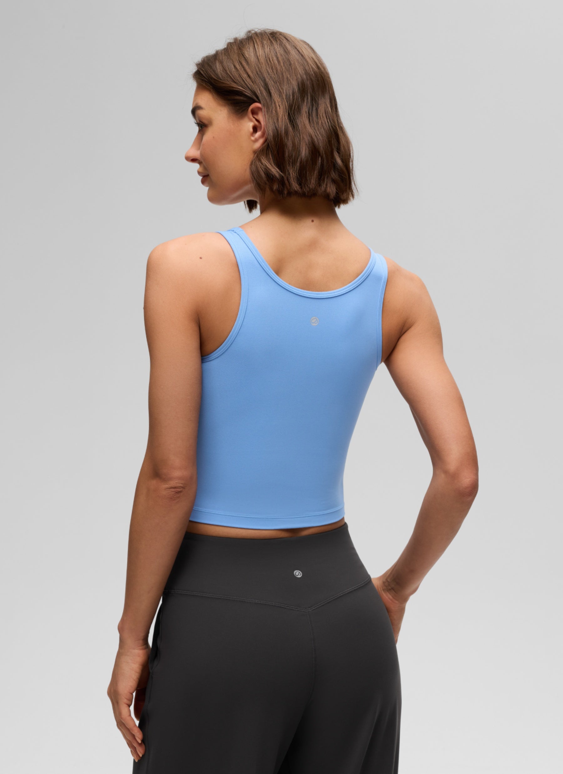 CRZ YOGA Butterluxe Tank de Corte Ajustado con Racerback para Mujer Fiesta Azul