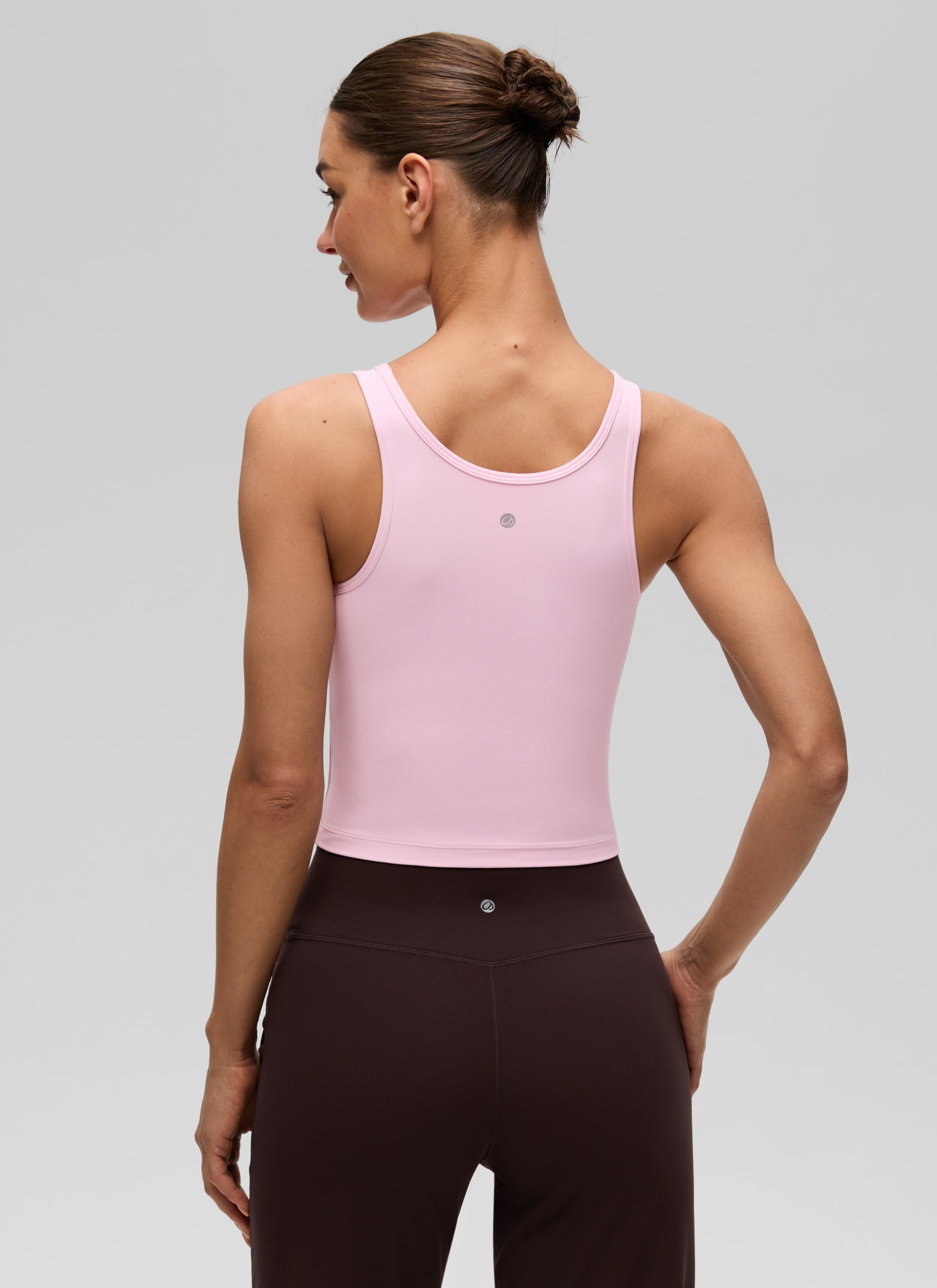 CRZ YOGA Butterluxe Tank de Corte Ajustado con Racerback para Mujer Peonía Rosa
