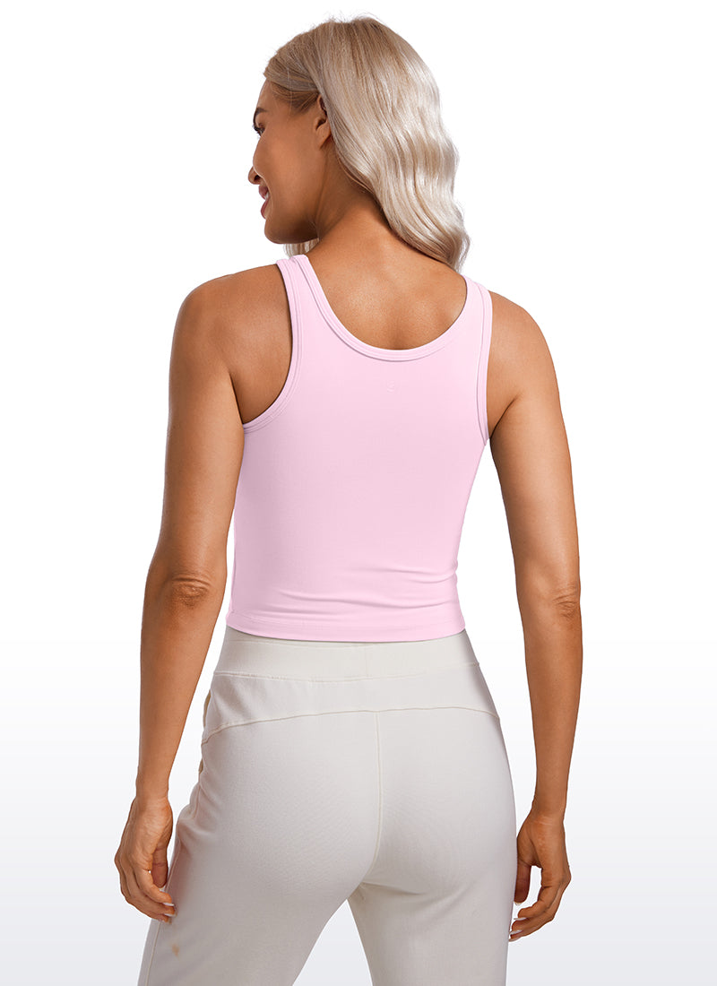 CRZ YOGA Butterluxe Tank de Corte Ajustado con Racerback para Mujer True Navy
