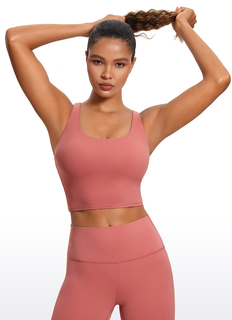 CRZ YOGA Mujeres Sujetador Deportivo Longline Strappy Criss Cross Gavanza