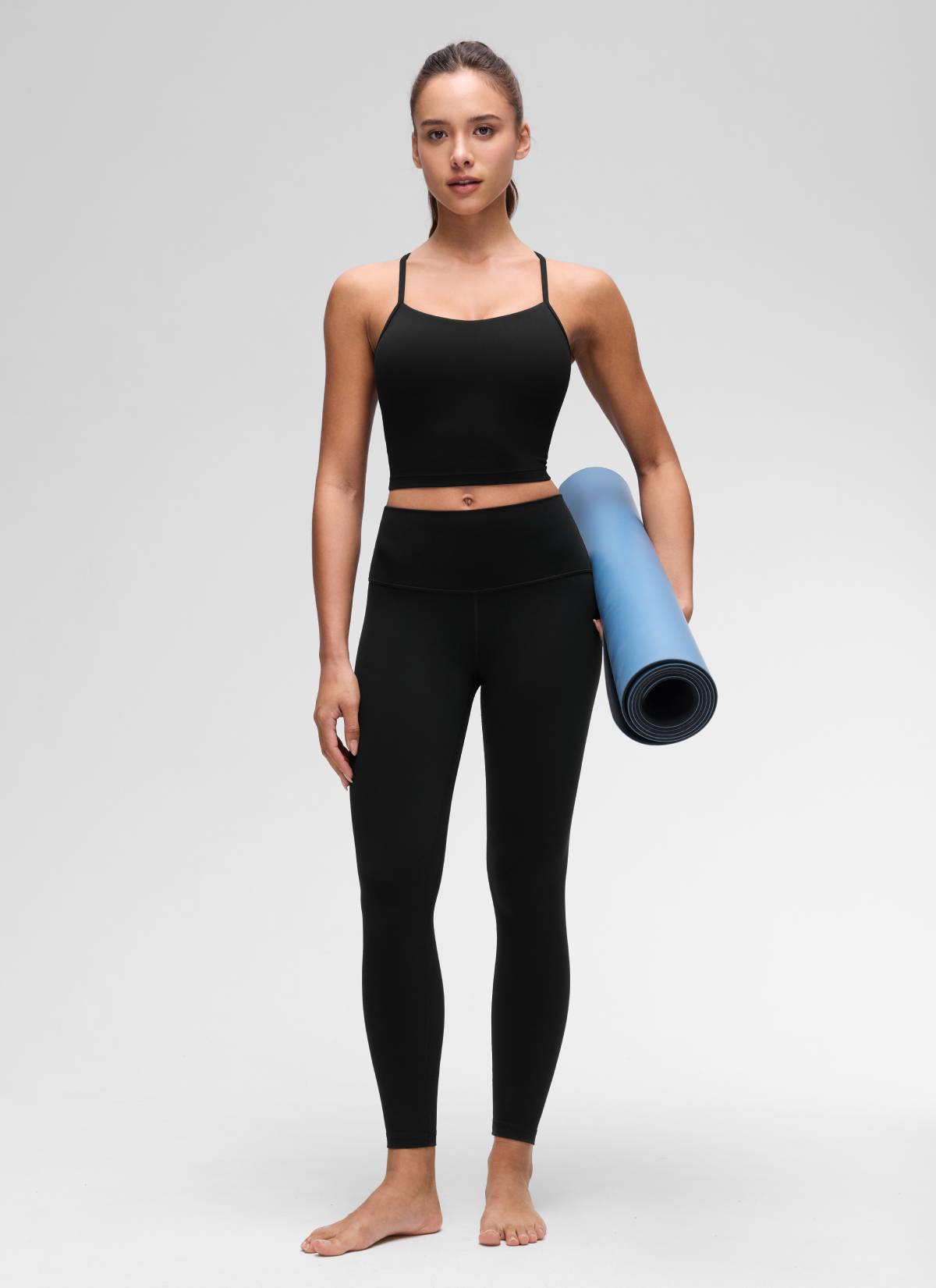 CRZ YOGA Butterluxe Tank Deportivo Largo con Espalda en Y para Mujer Negro