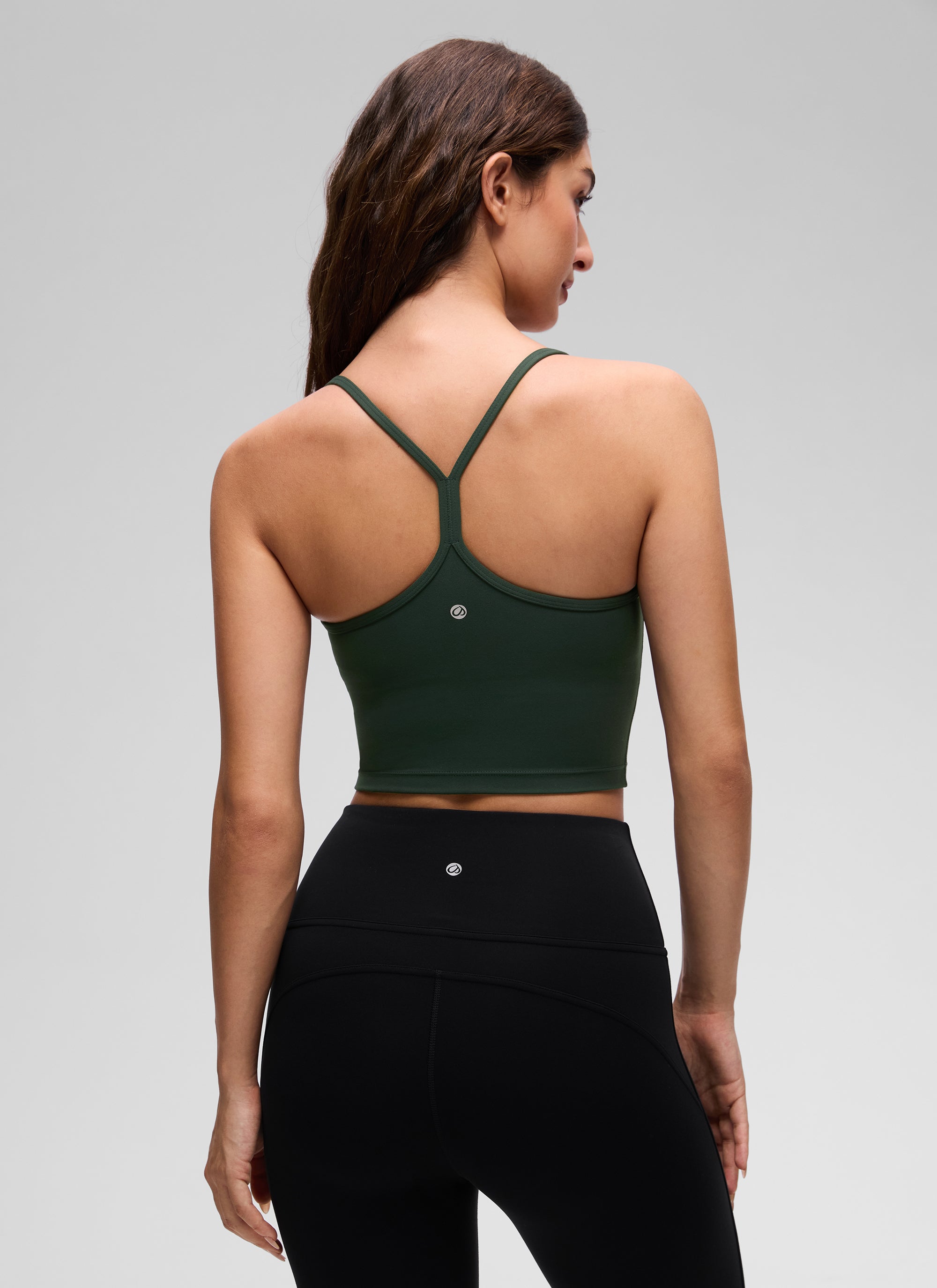 CRZ YOGA Butterluxe Tank Deportivo Largo con Espalda en Y para Mujer Leyenda Verde