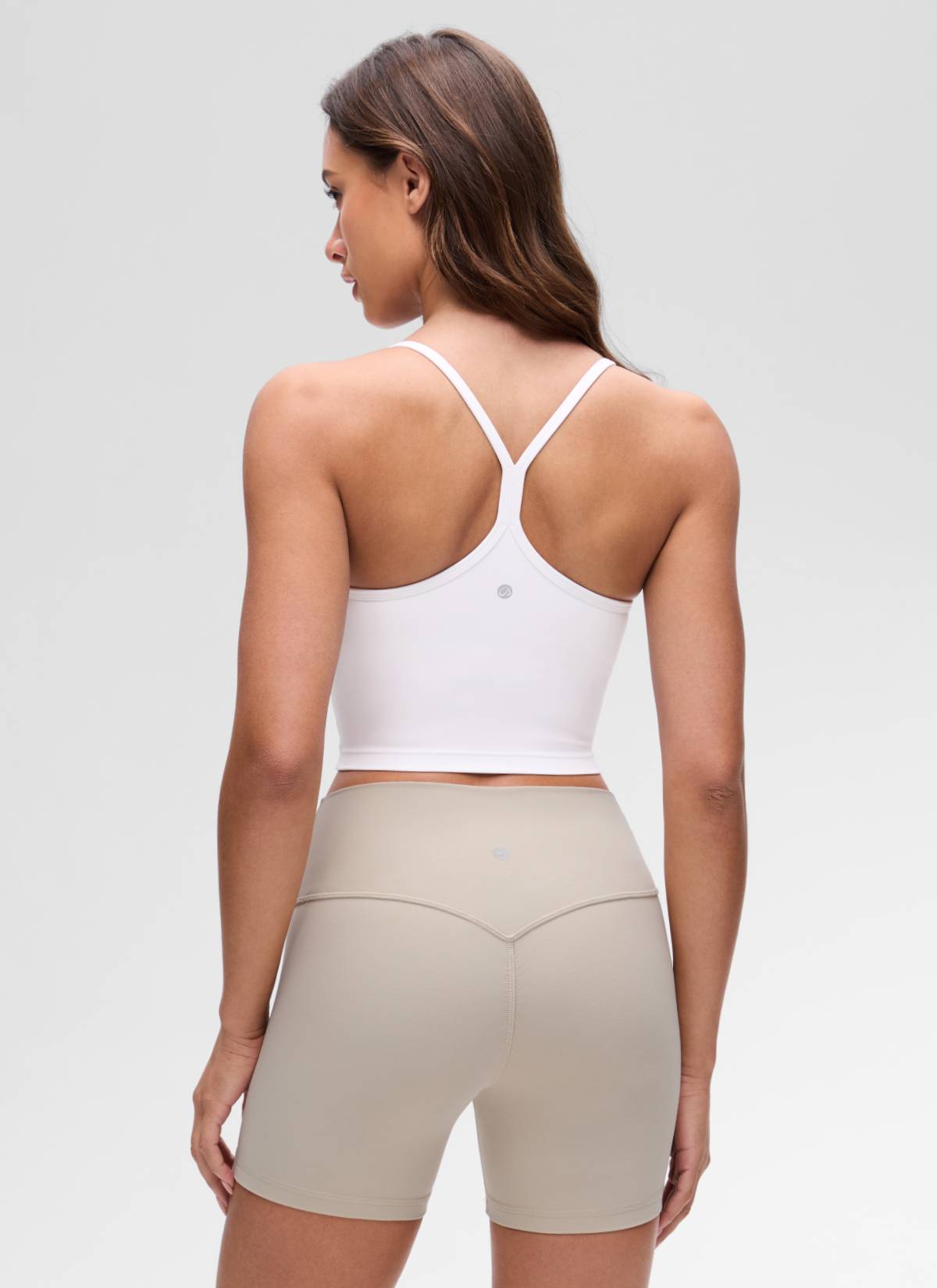 CRZ YOGA Butterluxe Tank Deportivo Largo con Espalda en Y para Mujer blanco