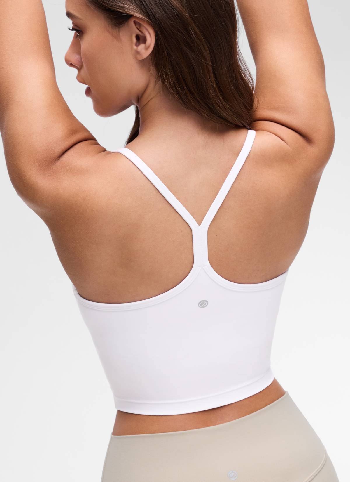 CRZ YOGA Butterluxe Tank Deportivo Largo con Espalda en Y para Mujer blanco