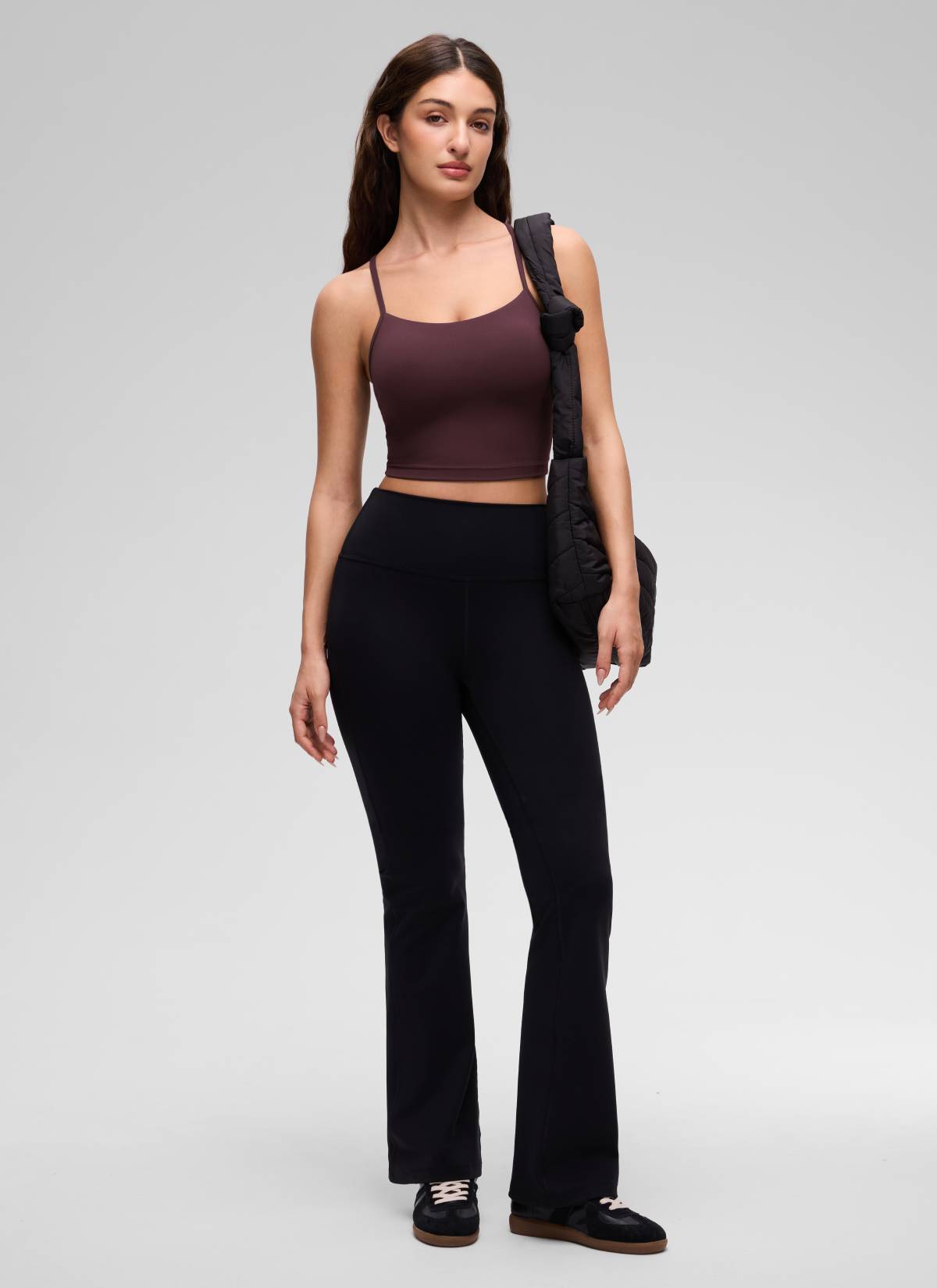 CRZ YOGA Butterluxe Tank Deportivo Largo con Espalda en Y para Mujer Ciruela madura