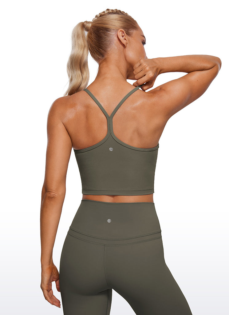 CRZ YOGA Butterluxe Tank Deportivo Largo con Espalda en Y para Mujer Negro