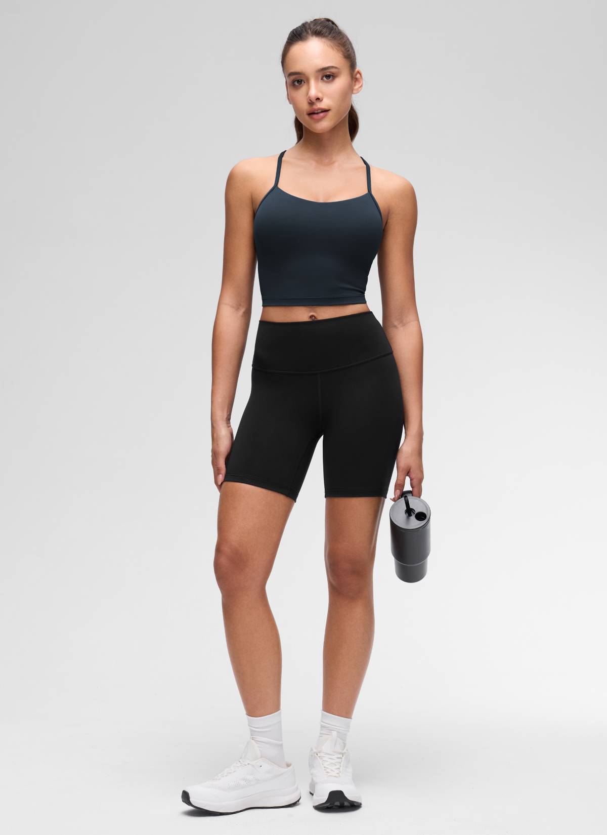 CRZ YOGA Butterluxe Tank Deportivo Largo con Espalda en Y para Mujer True Navy
