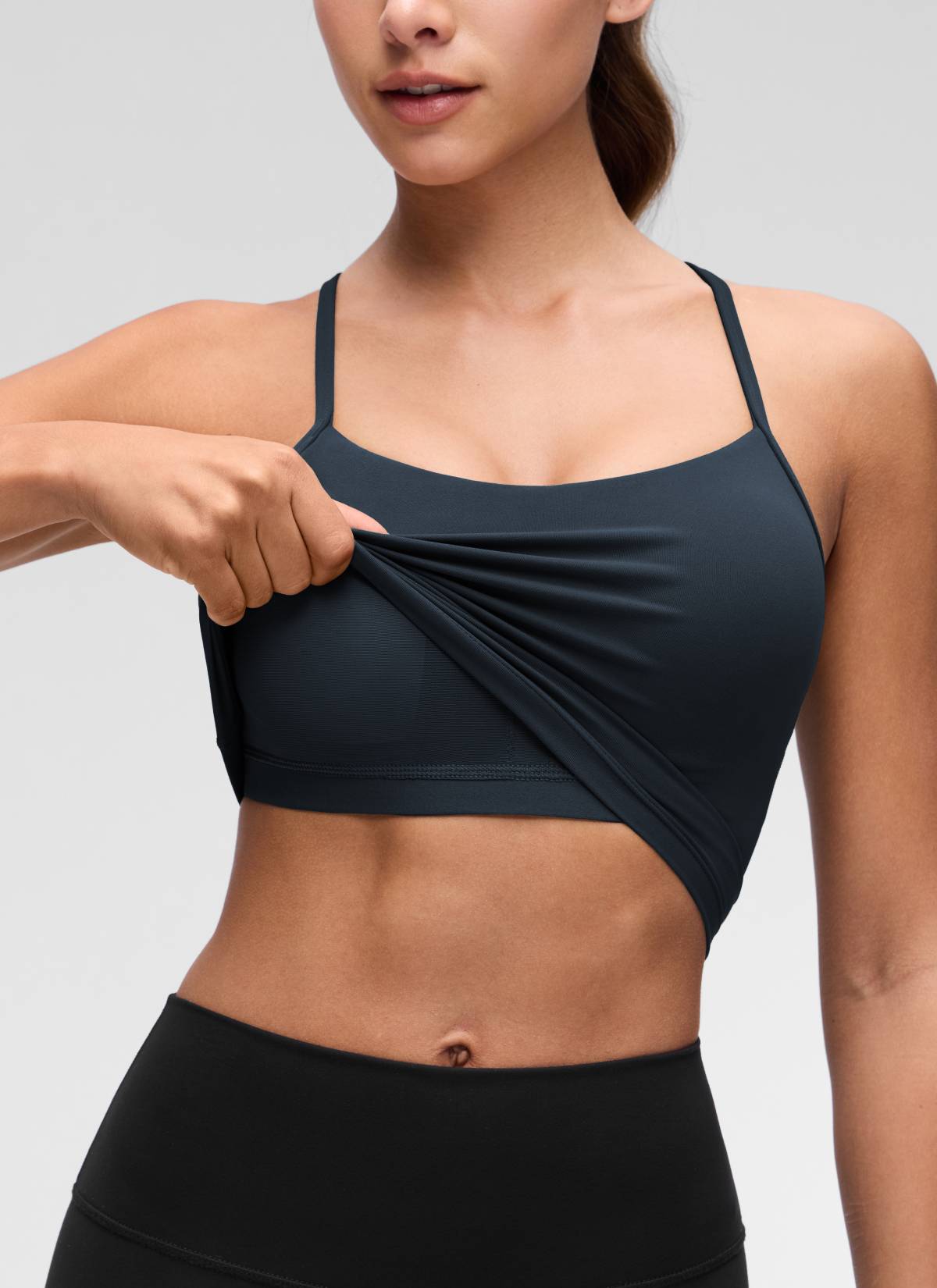 CRZ YOGA Butterluxe Tank Deportivo Largo con Espalda en Y para Mujer True Navy