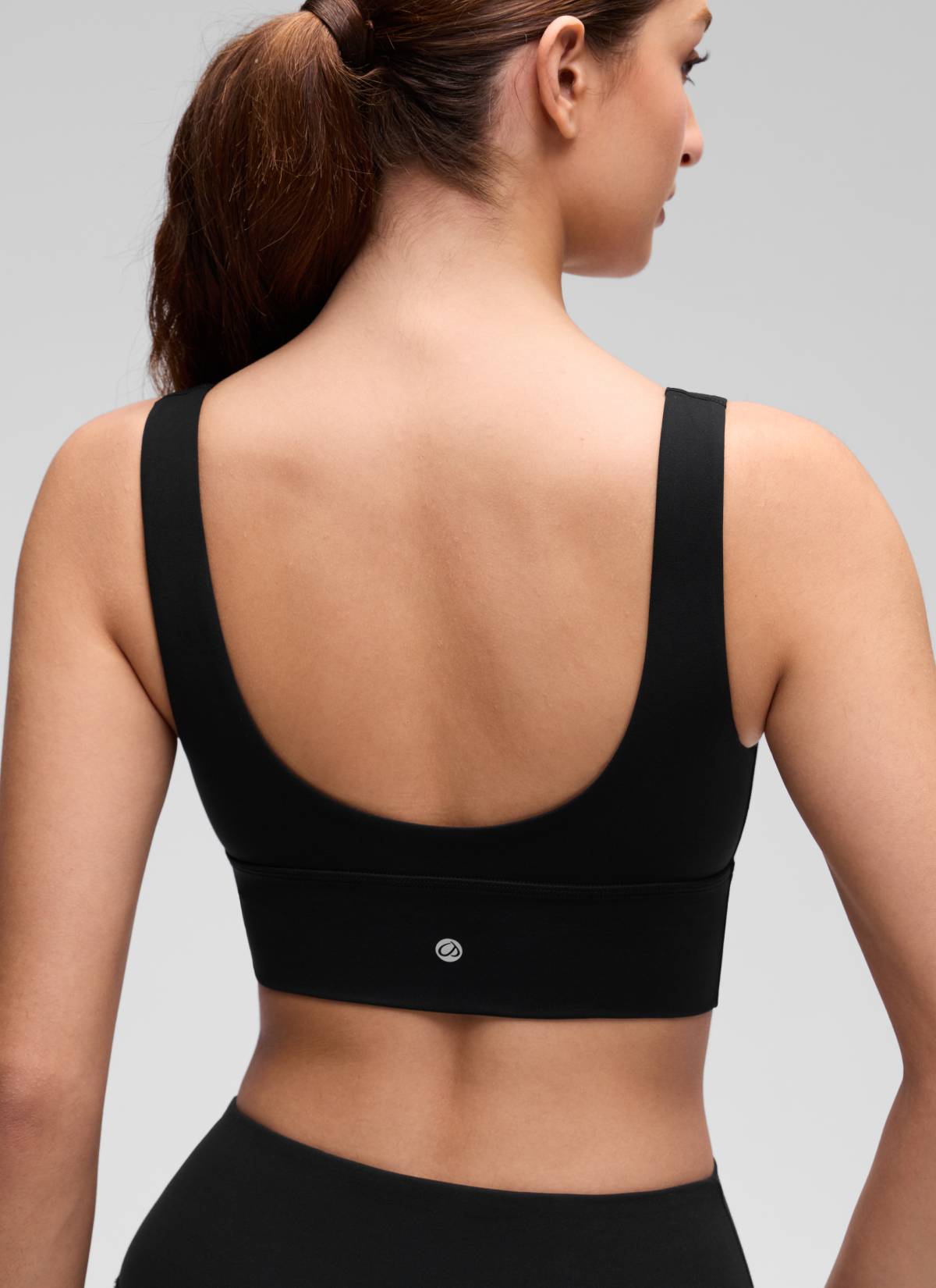 CRZ YOGA Butterluxe Sujetador Deportivo Largo con Cuello en V Profundo Negro