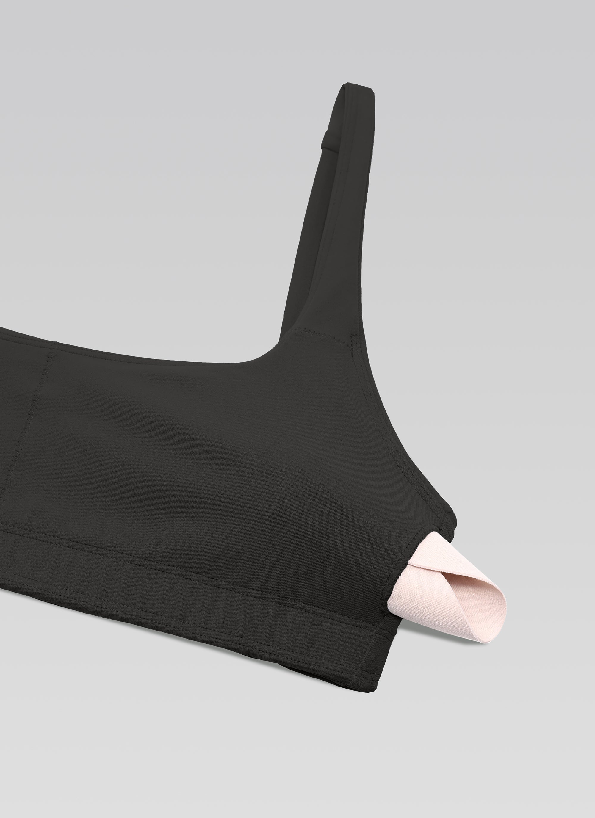 CRZ YOGA Butterluxe Sujetador Mini con Acolchado y Escote Cuadrado Negro