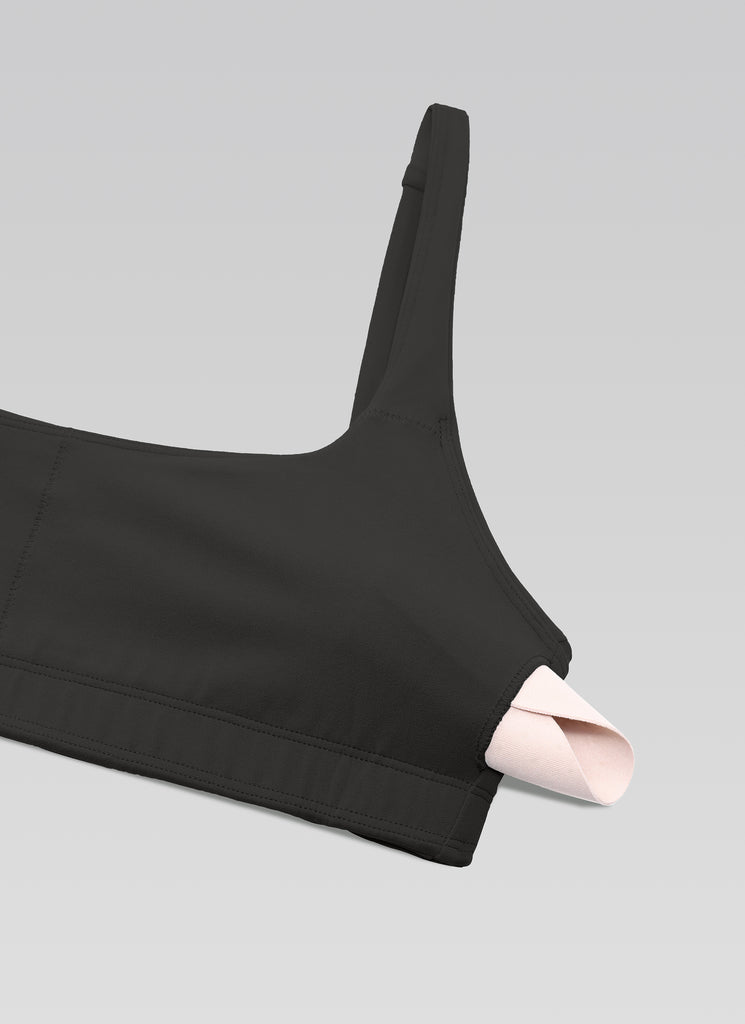 CRZ YOGA Butterluxe Sujetador Mini con Acolchado y Escote Cuadrado Negro