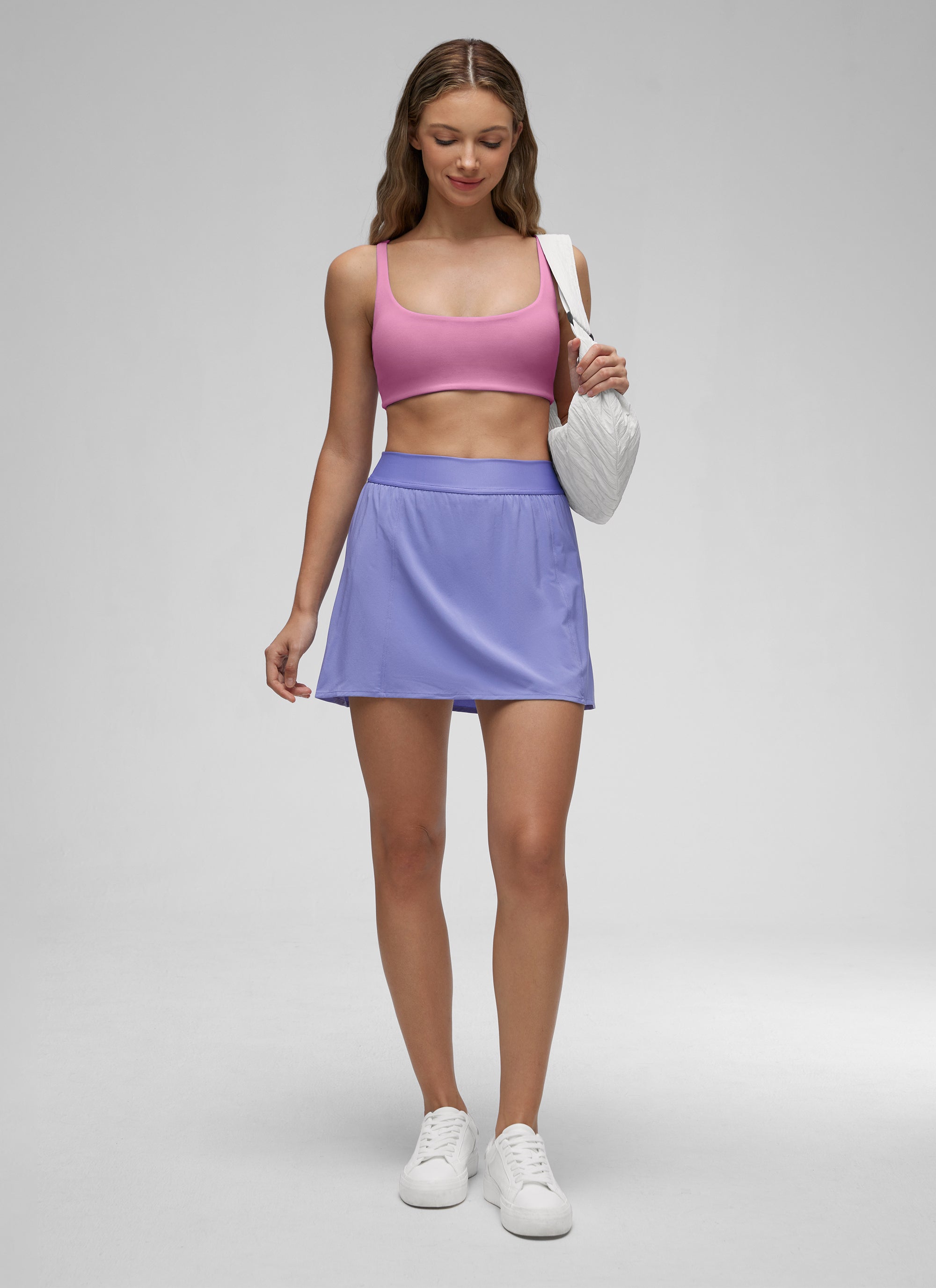 CRZ YOGA Butterluxe Sujetador Mini con Acolchado y Escote Cuadrado Polvo de Terciopelo