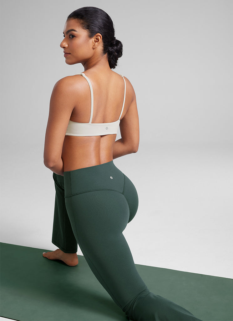 CRZ YOGA Butterluxe Sujetador Mini con Acolchado y Escote Cuadrado Salvia gris