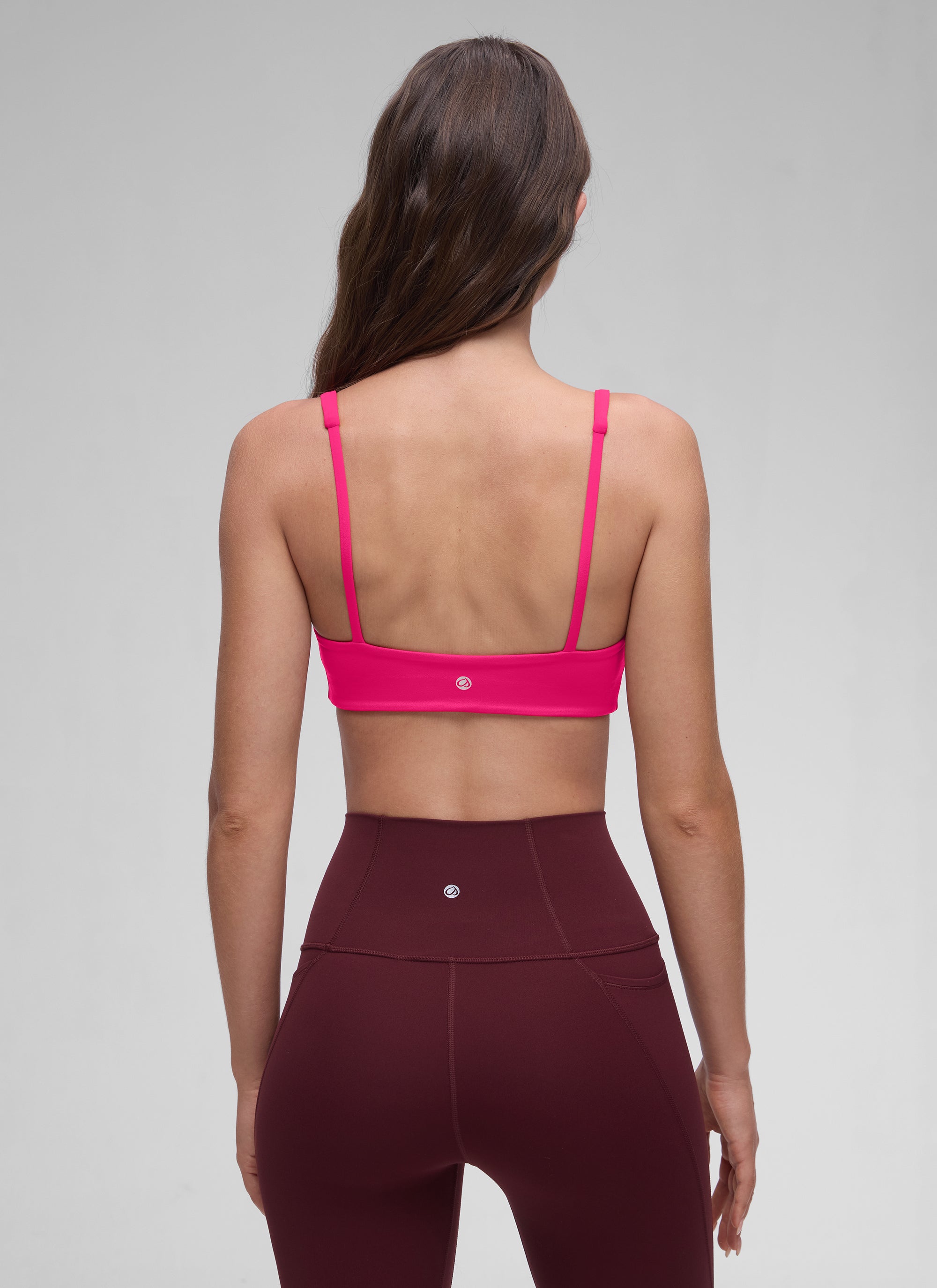 CRZ YOGA Butterluxe Sujetador Mini con Acolchado y Escote Cuadrado Granito Rosa