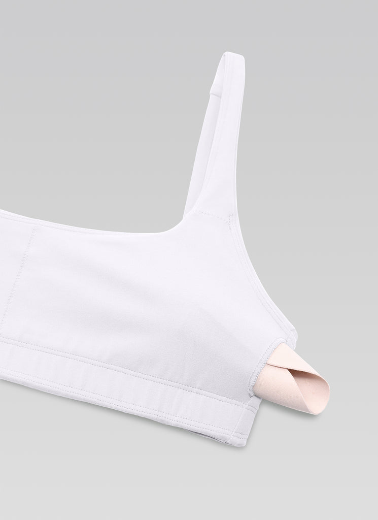 CRZ YOGA Butterluxe Sujetador Mini con Acolchado y Escote Cuadrado blanco