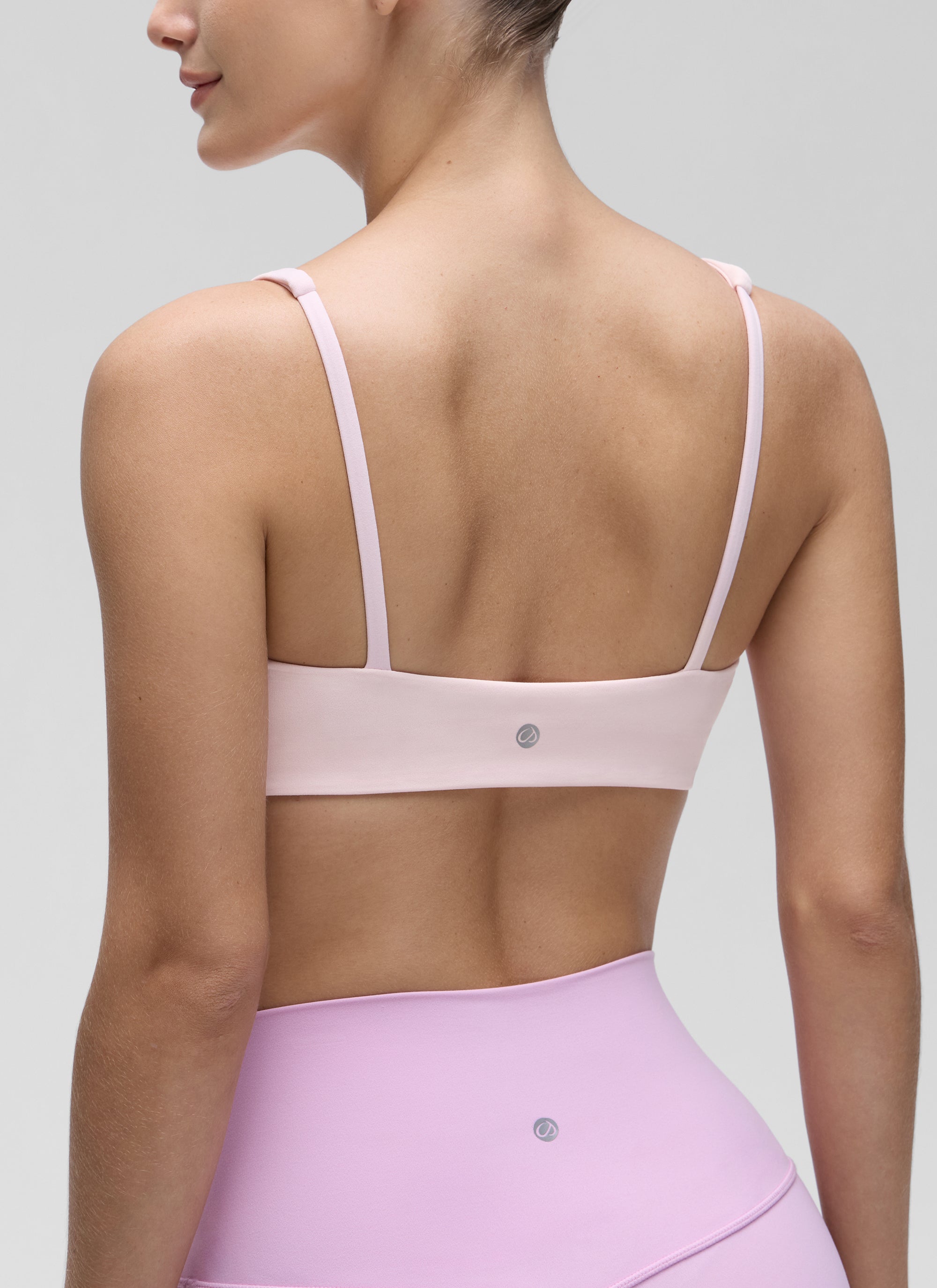 CRZ YOGA Butterluxe Sujetador Mini con Acolchado y Escote Cuadrado Rosa Fresa