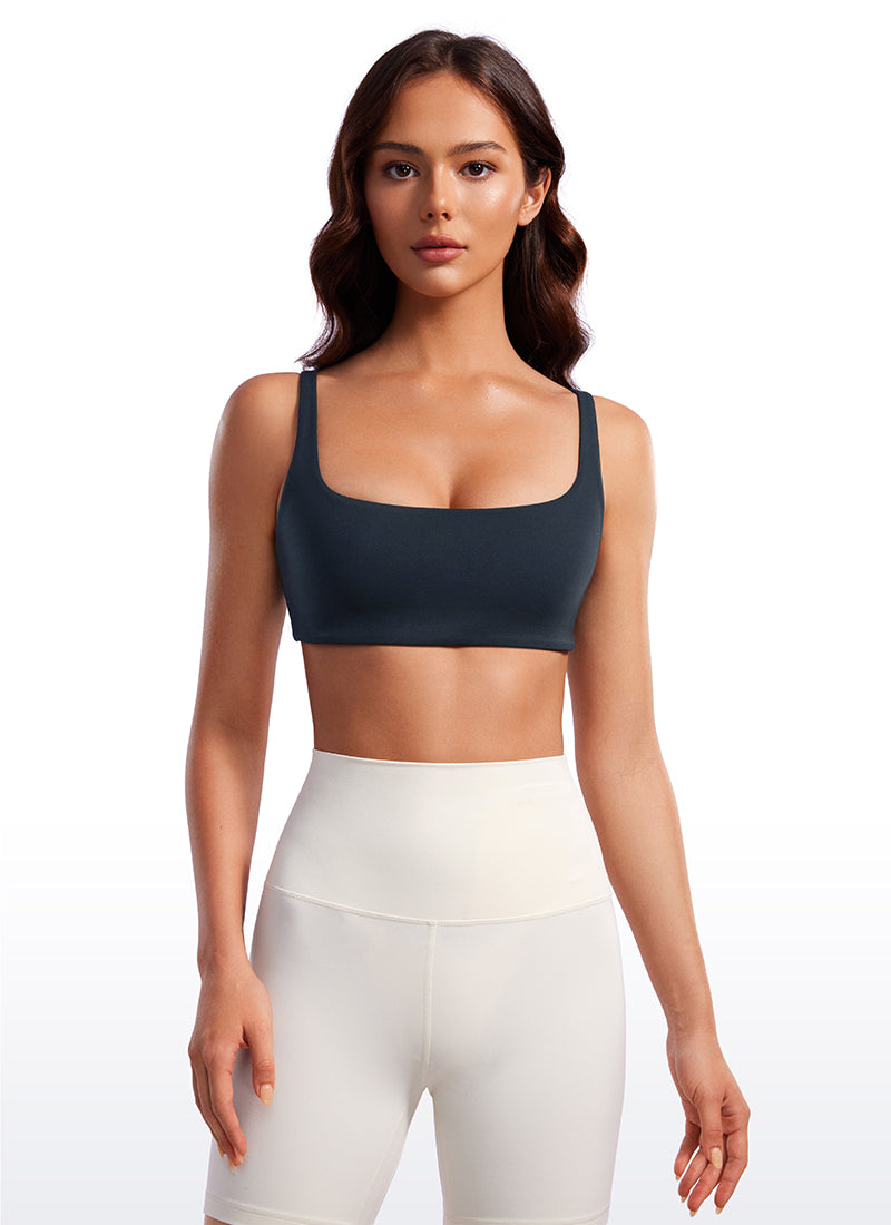 CRZ YOGA Butterluxe Sujetador Mini con Acolchado y Escote Cuadrado True Navy