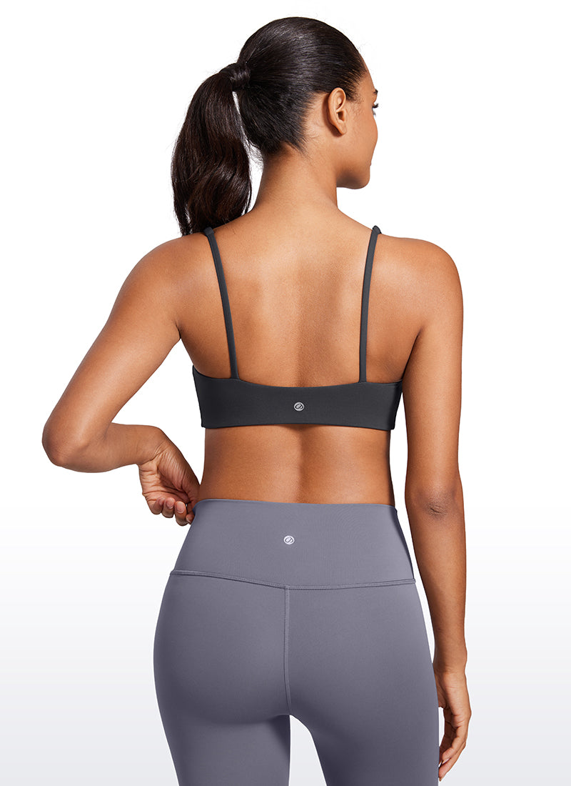 CRZ YOGA Butterluxe Sujetador Mini con Acolchado y Escote Cuadrado Gris misterioso