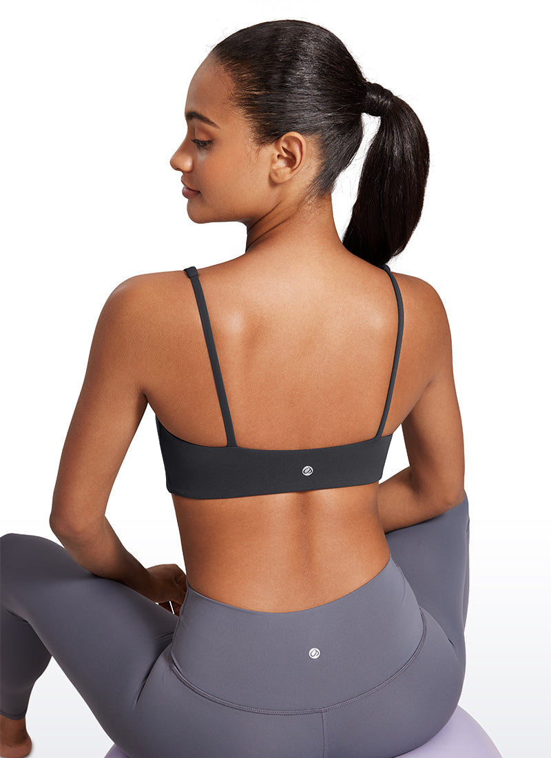 CRZ YOGA Butterluxe Sujetador Mini con Acolchado y Escote Cuadrado Gris misterioso
