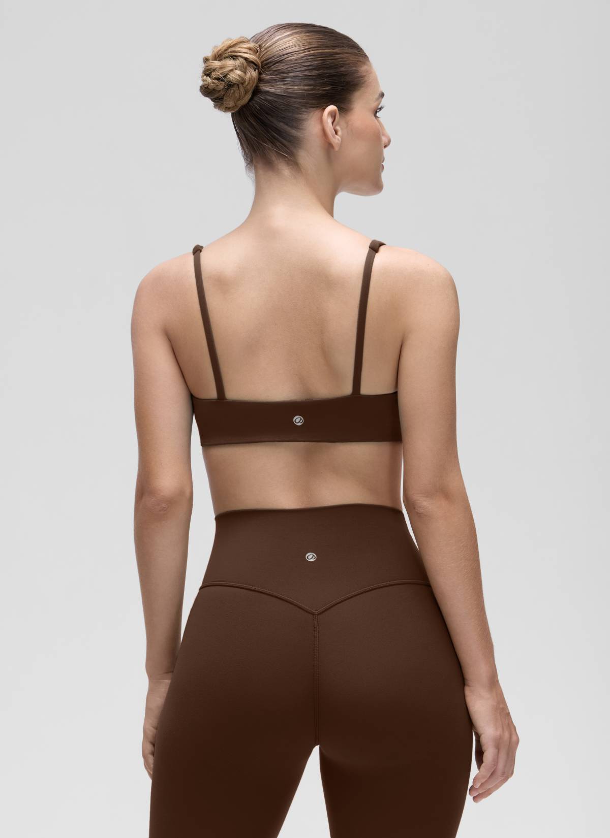 CRZ YOGA Butterluxe Sujetador Mini con Acolchado y Escote Cuadrado Marrón Lava