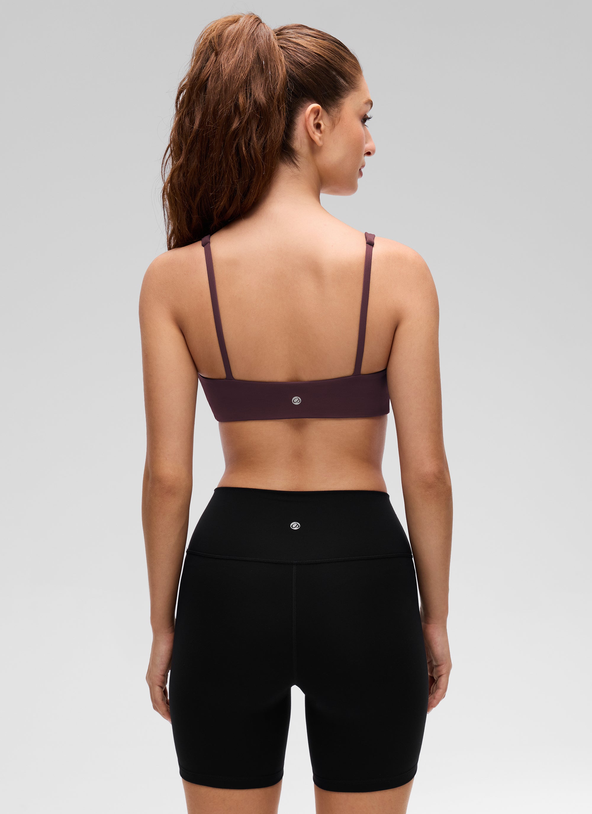 CRZ YOGA Butterluxe Sujetador Mini con Acolchado y Escote Cuadrado Ciruela madura