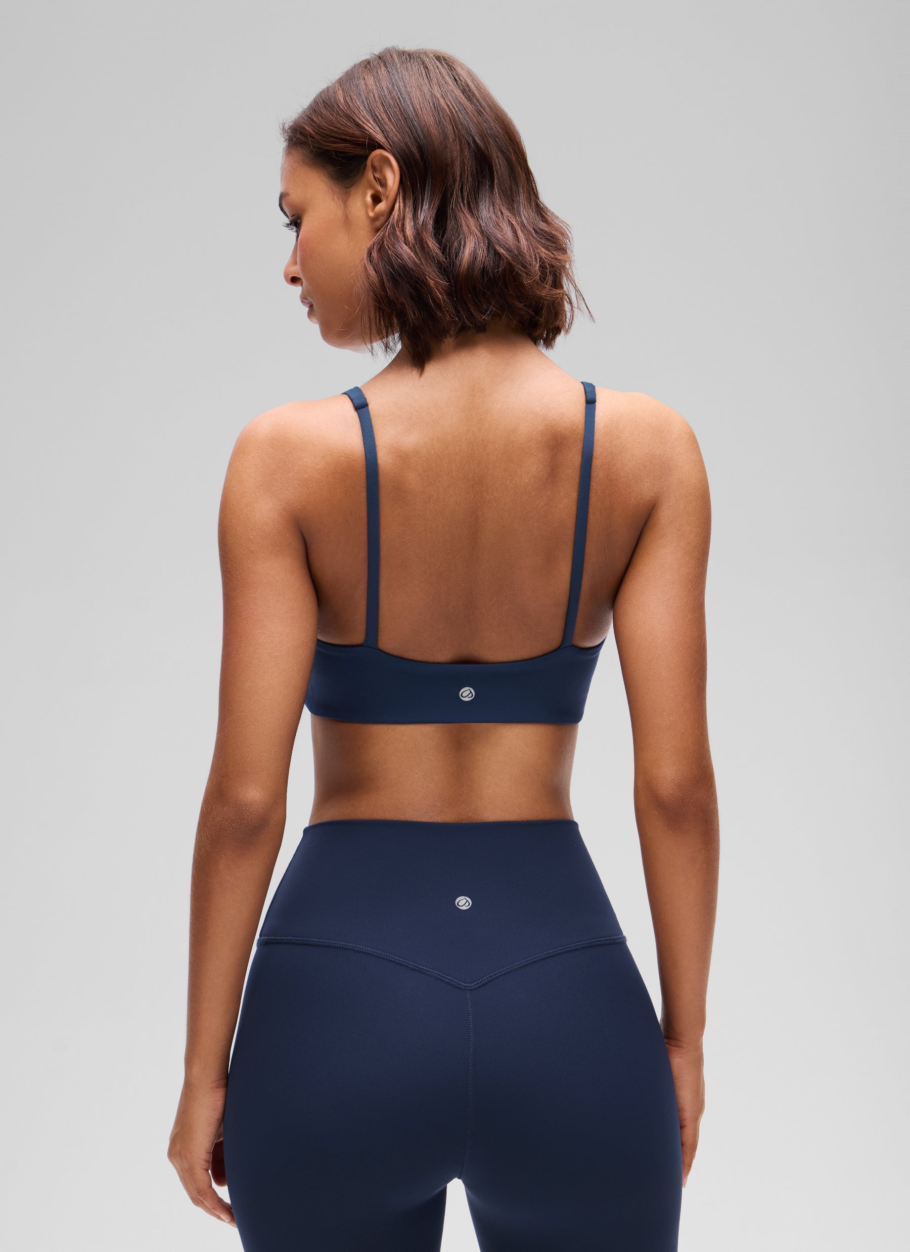 CRZ YOGA Butterluxe Sujetador Mini con Acolchado y Escote Cuadrado Azul Club