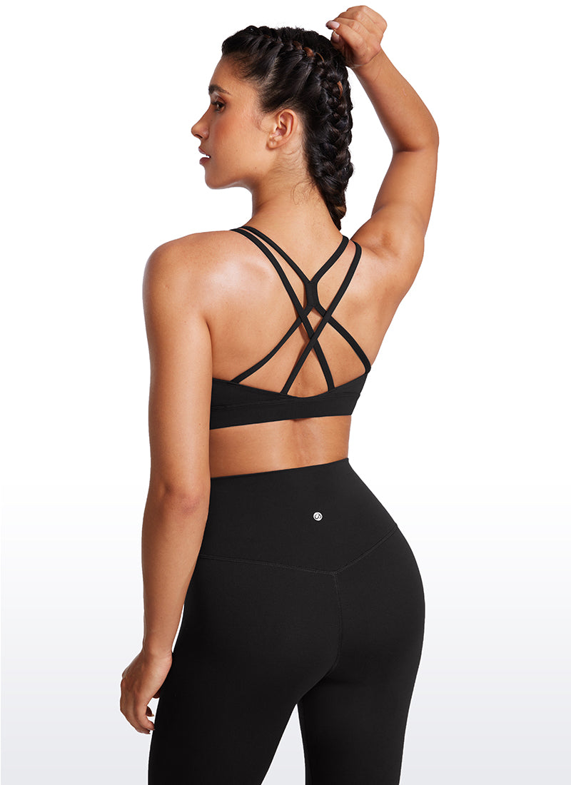CRZ YOGA Butterluxe Sujetador Deportivo con Espalda cruzada para Mujer Negro