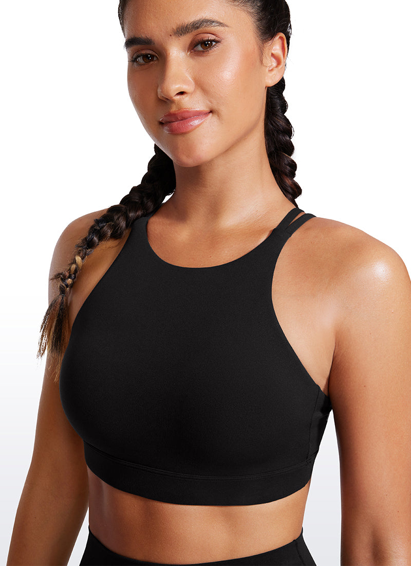 CRZ YOGA Butterluxe Sujetador Deportivo con Espalda cruzada para Mujer Negro