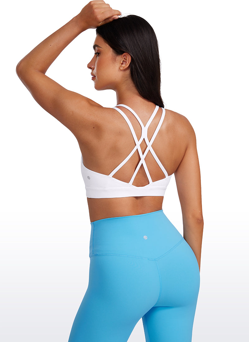 CRZ YOGA Butterluxe Sujetador Deportivo con Espalda cruzada para Mujer blanco