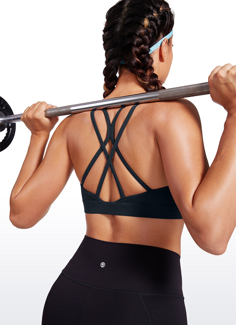 CRZ YOGA Butterluxe Sujetador Deportivo con Espalda cruzada para Mujer True Navy