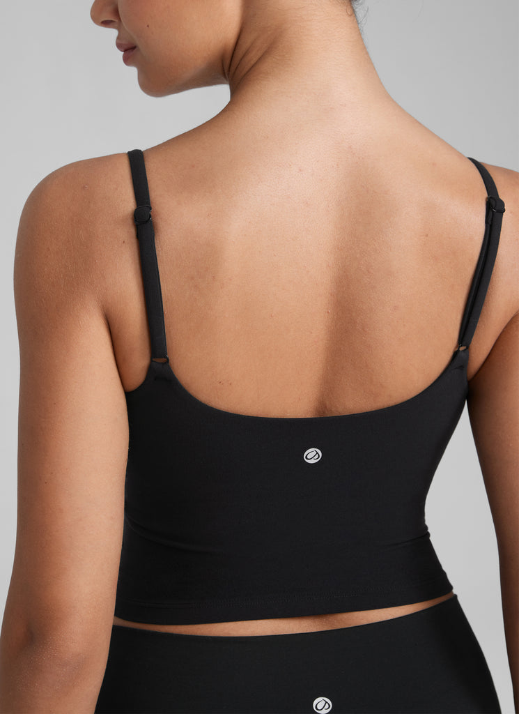 CRZ YOGA Butterlift Sujetador Deportivo con Escote Redondo y U Espalda para Mujer Negro