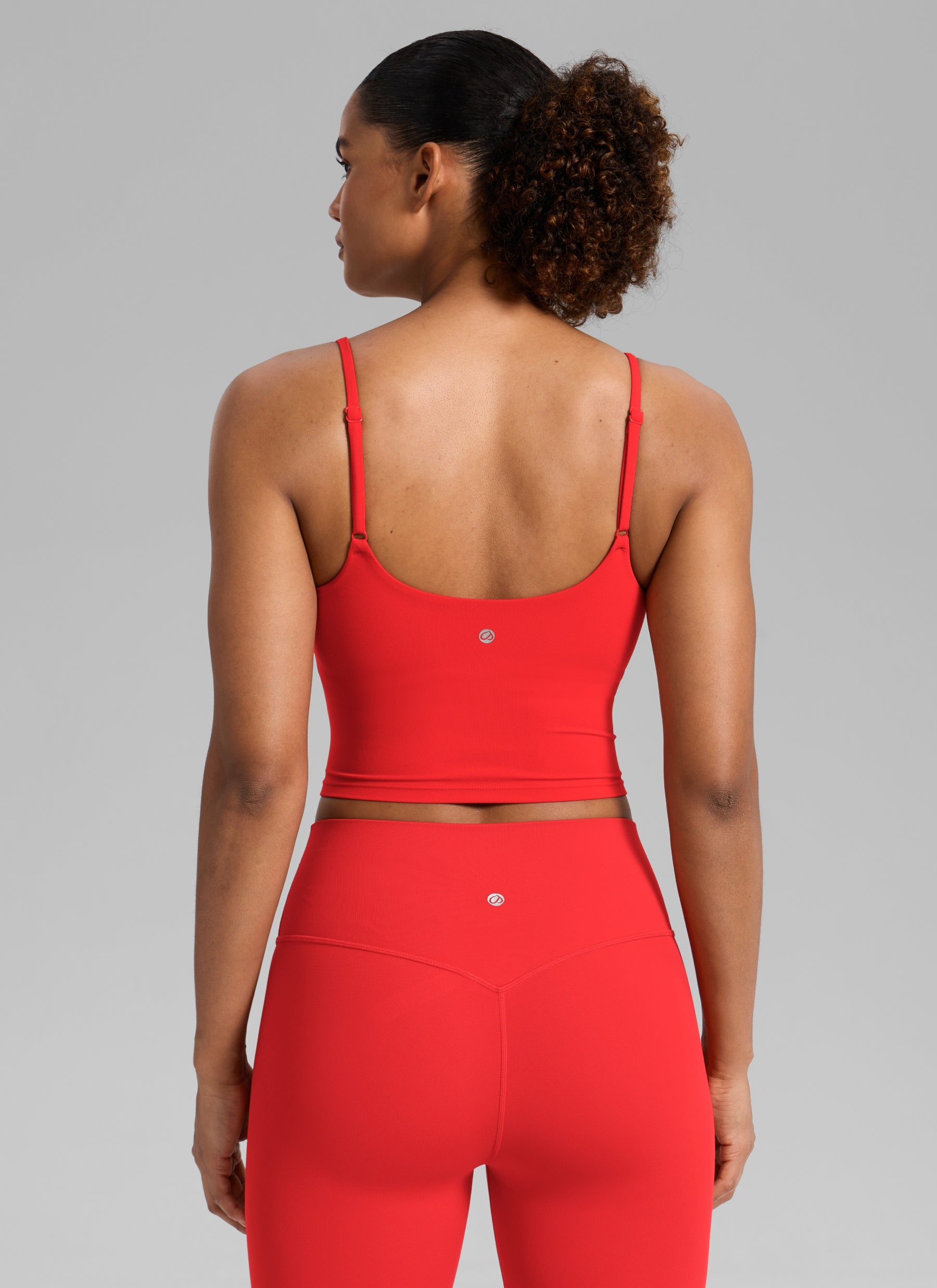 CRZ YOGA Butterlift Sujetador Deportivo con Escote Redondo y U Espalda para Mujer Rojo Profundo